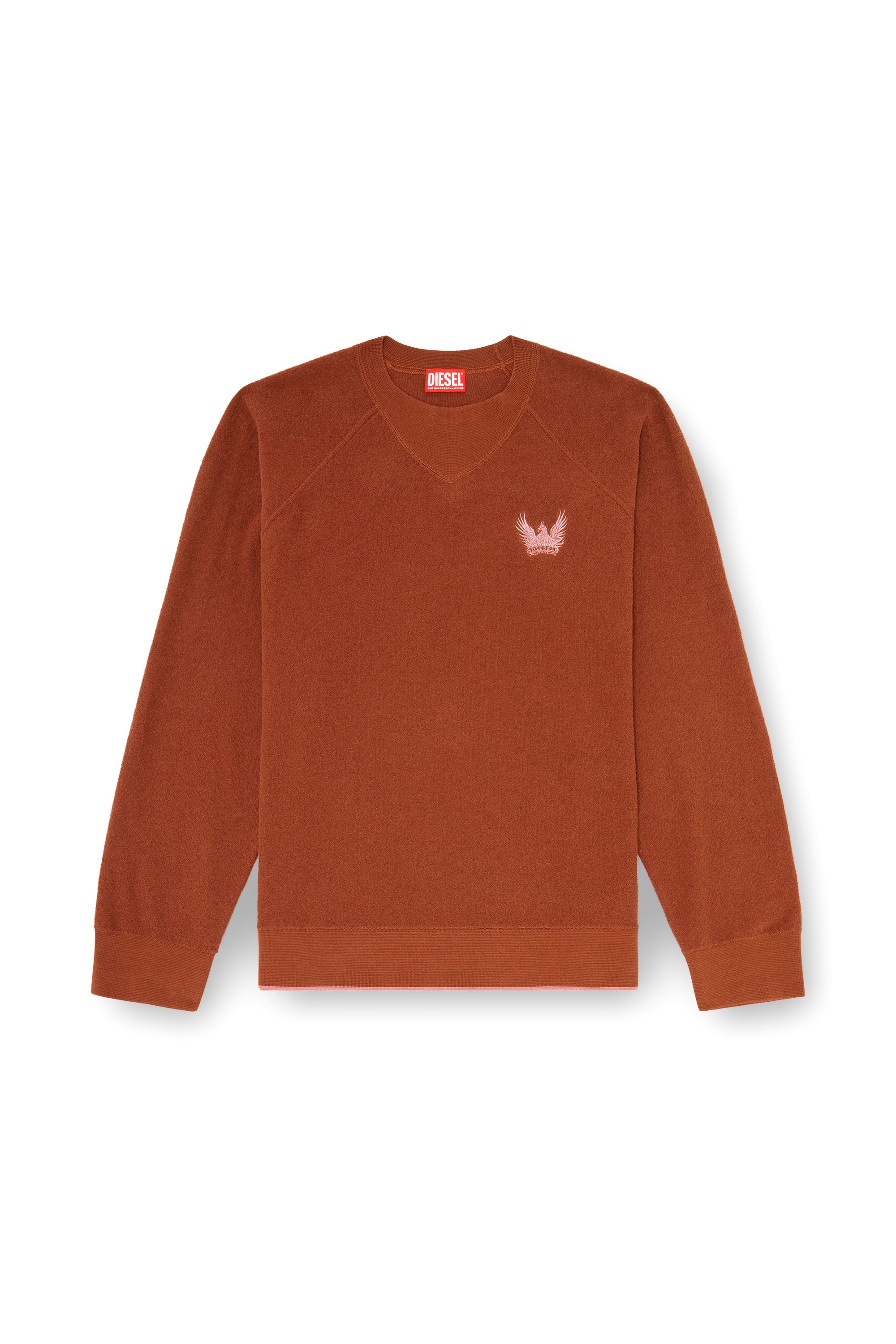 Diesel - K-RALFS, Man's Boucl&eacute; jumper with Phoenix embroidery in null - 2