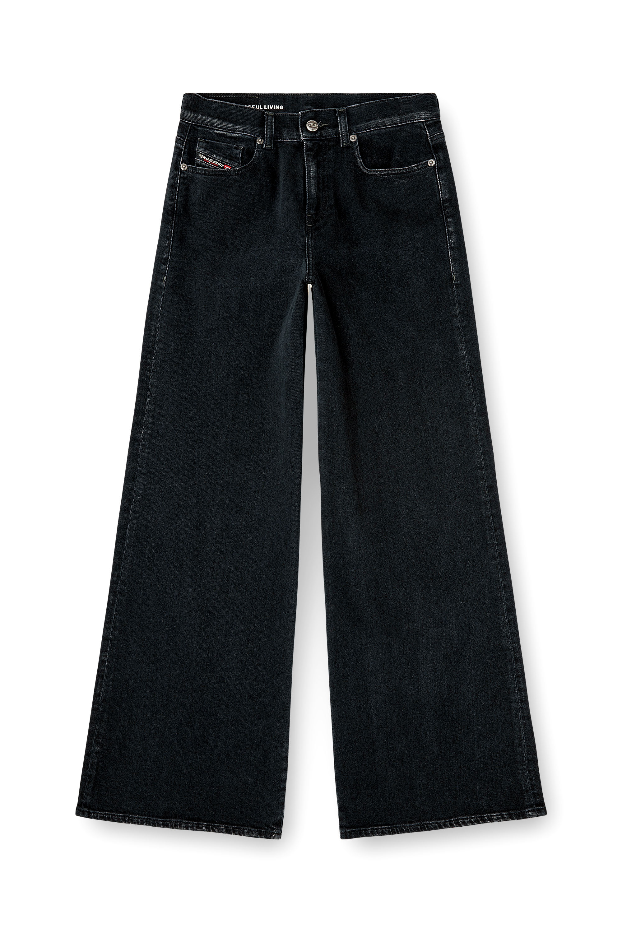 Diesel - Woman's Flare Jeans 1978 D-Akemi 09N89, Black/Dark grey - 3