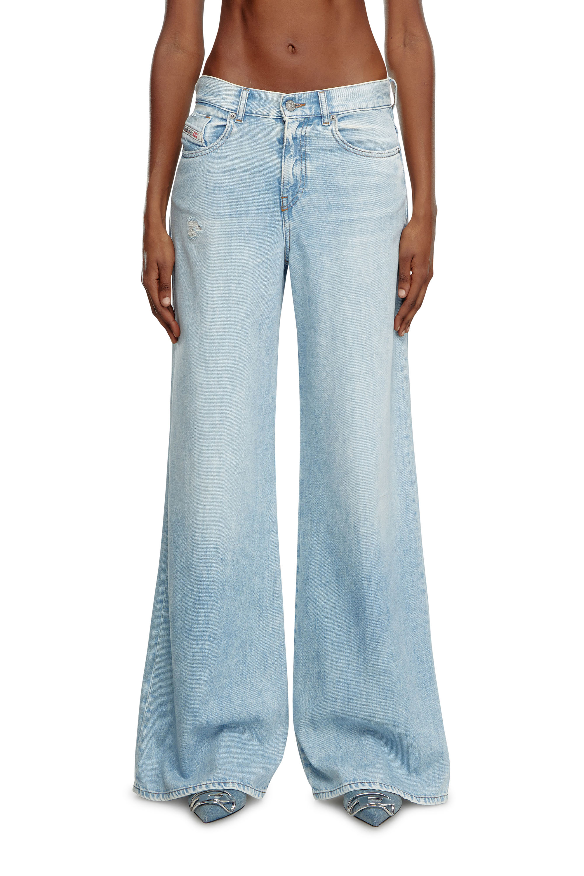 Diesel - Woman Bootcut and Flare Jeans 1978 D-Akemi 068MQ, Light Blue - Image 2