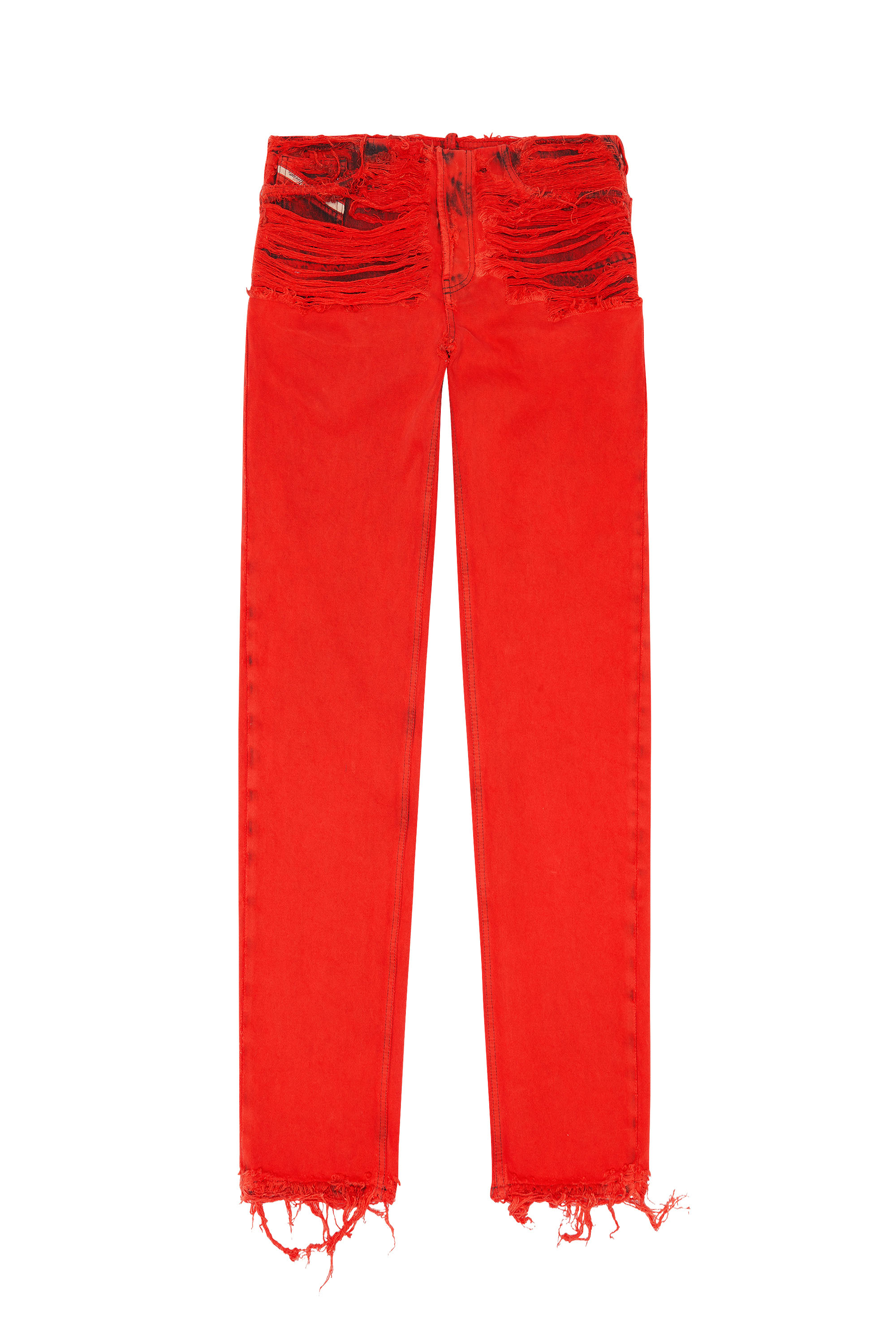 Diesel - D-Ark 007P1 Straight Jeans, Red - Image 6