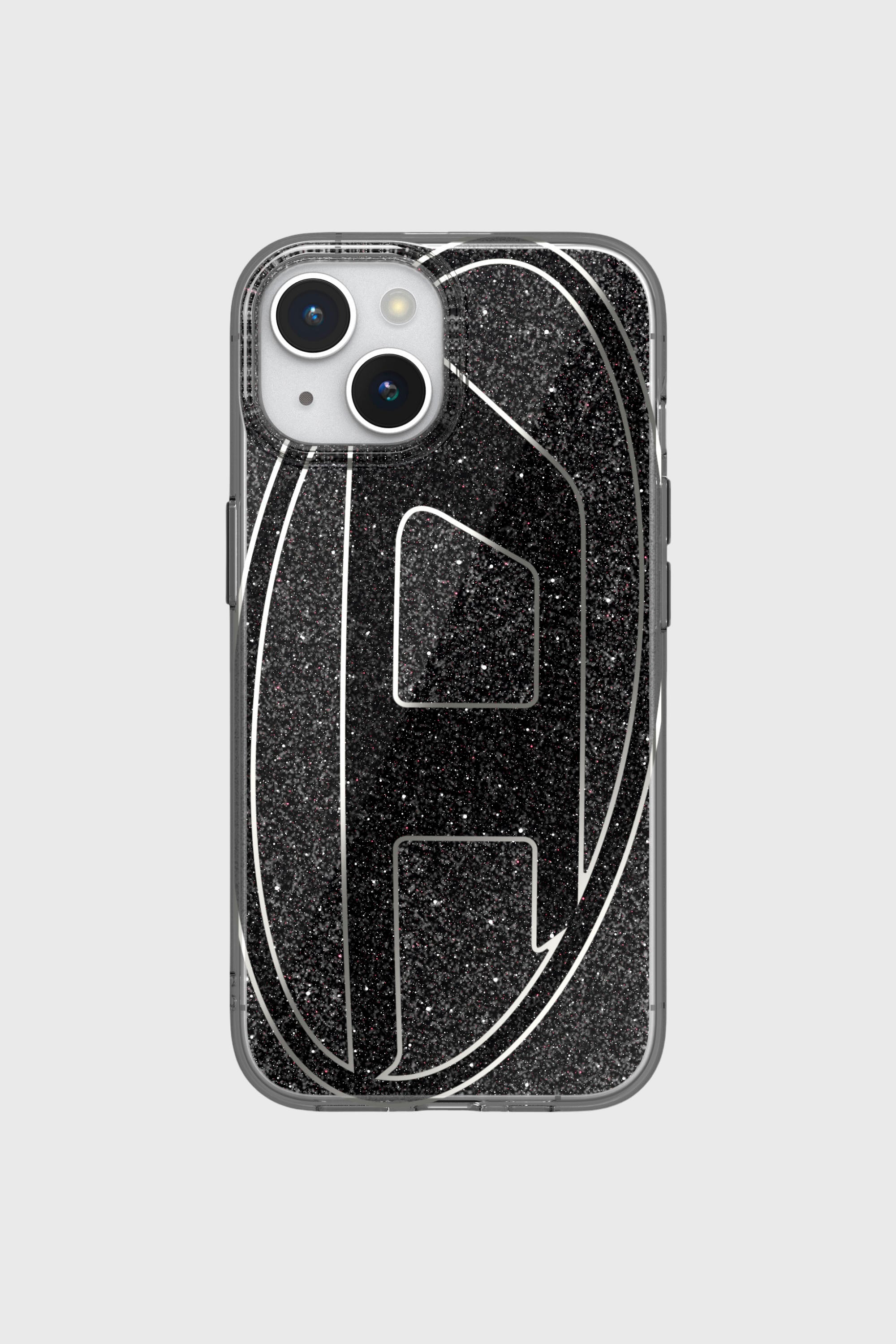 Diesel - 60023 AOP CASE, Unisex's Glitter Case for iP 15 in Black - 2