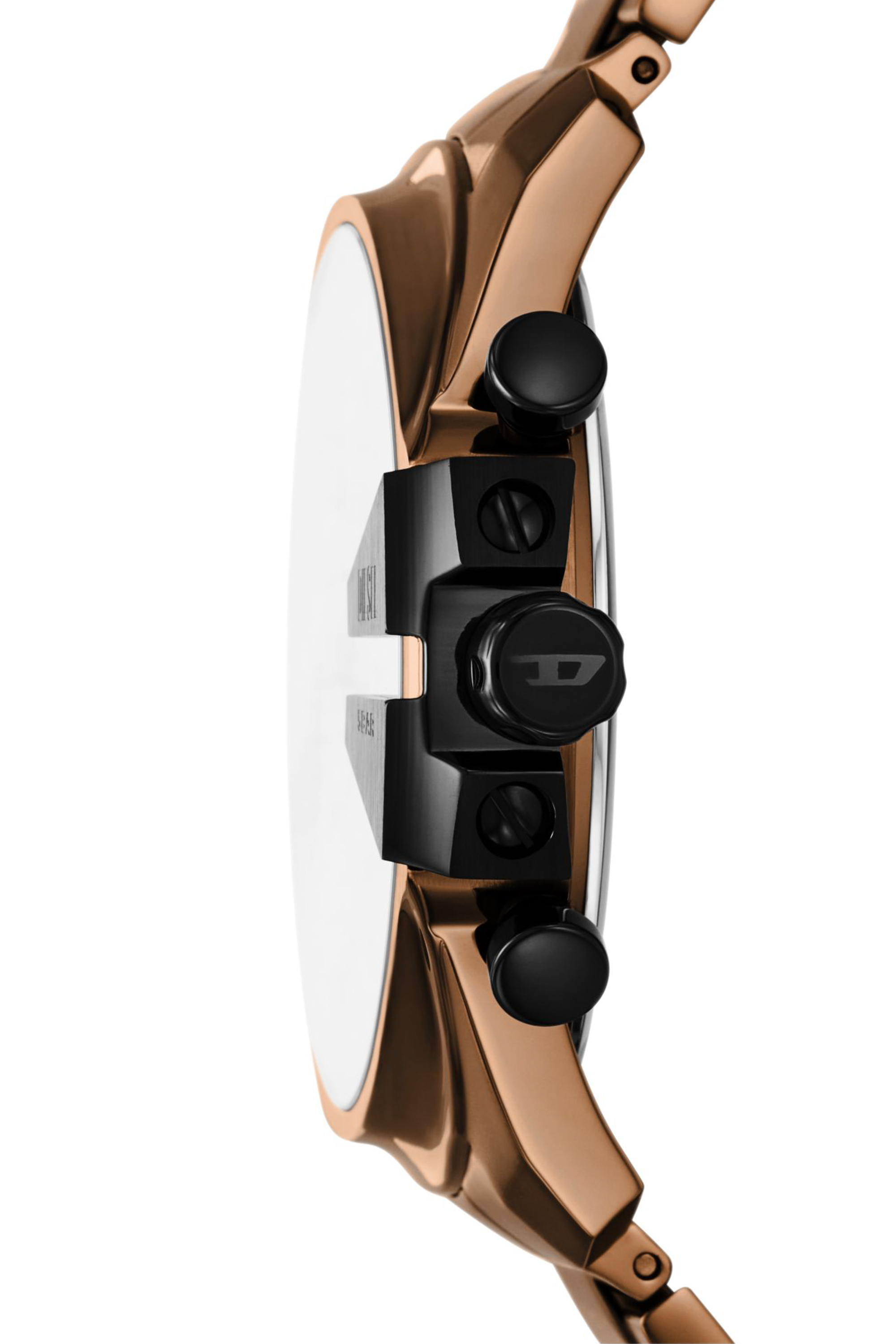 Diesel - DZ4697 WATCH, Man's Mega Chief slim brown Stainless steel watch in Bronze - 3