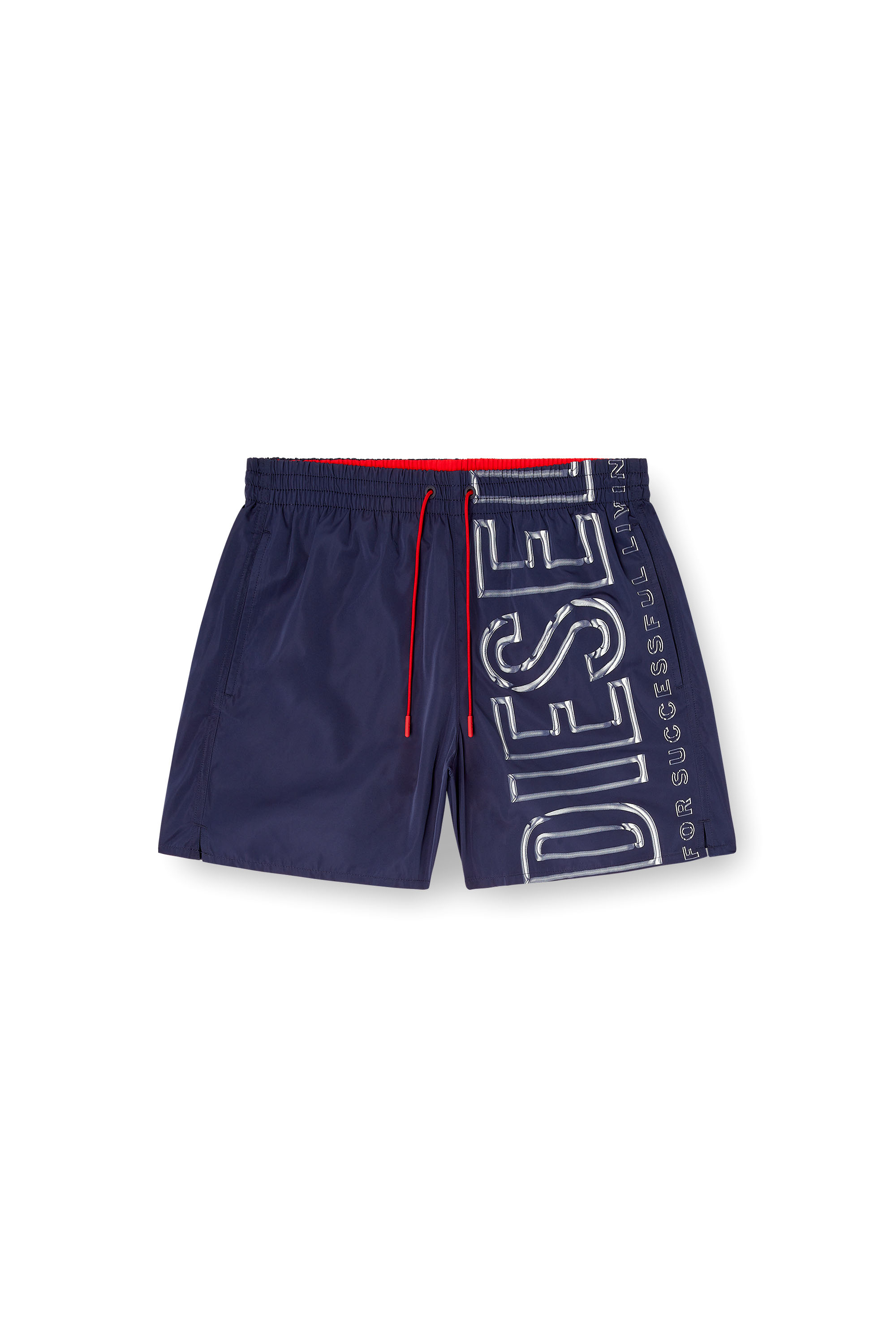 Diesel - SOCCER-41-D-CORE, Man's Swim shorts with oversized logo print in Blue - 3