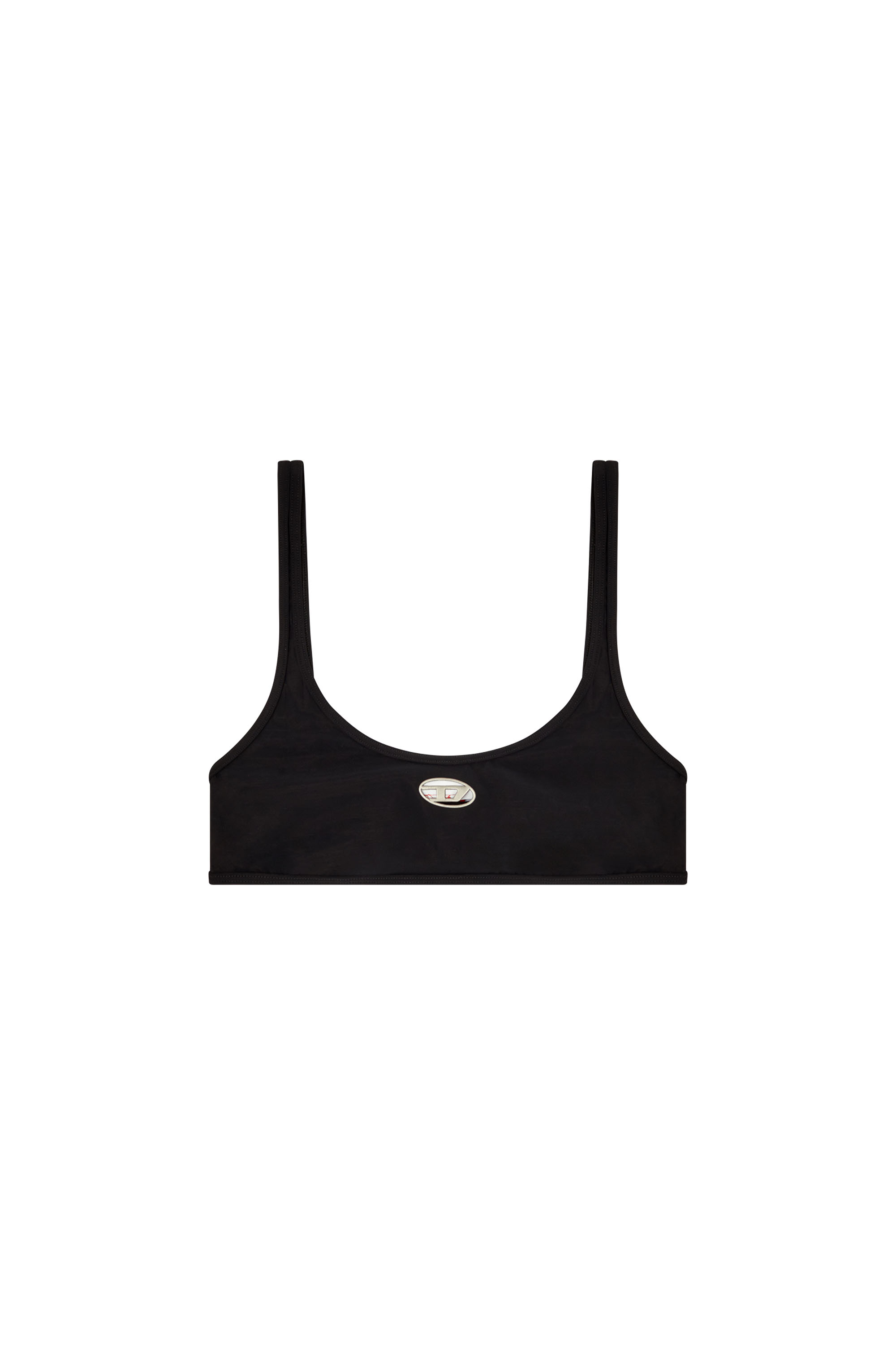 Diesel - UT-BRA-TOP-UTLT, Woman's Bikini top with cut-out logo in Black - 4