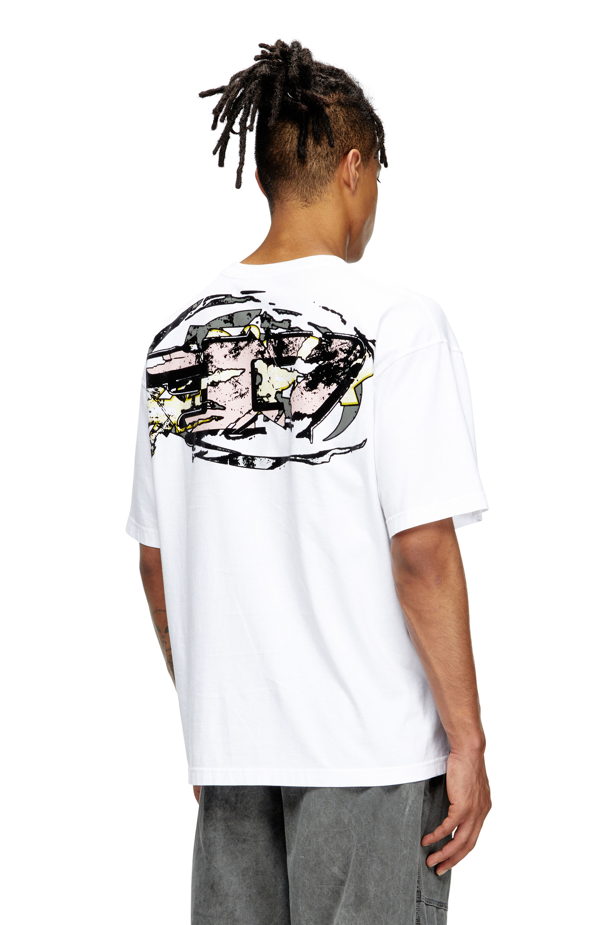 Diesel - T-BOXT-T24, Man's T-shirt with Oval D logo in White - 4