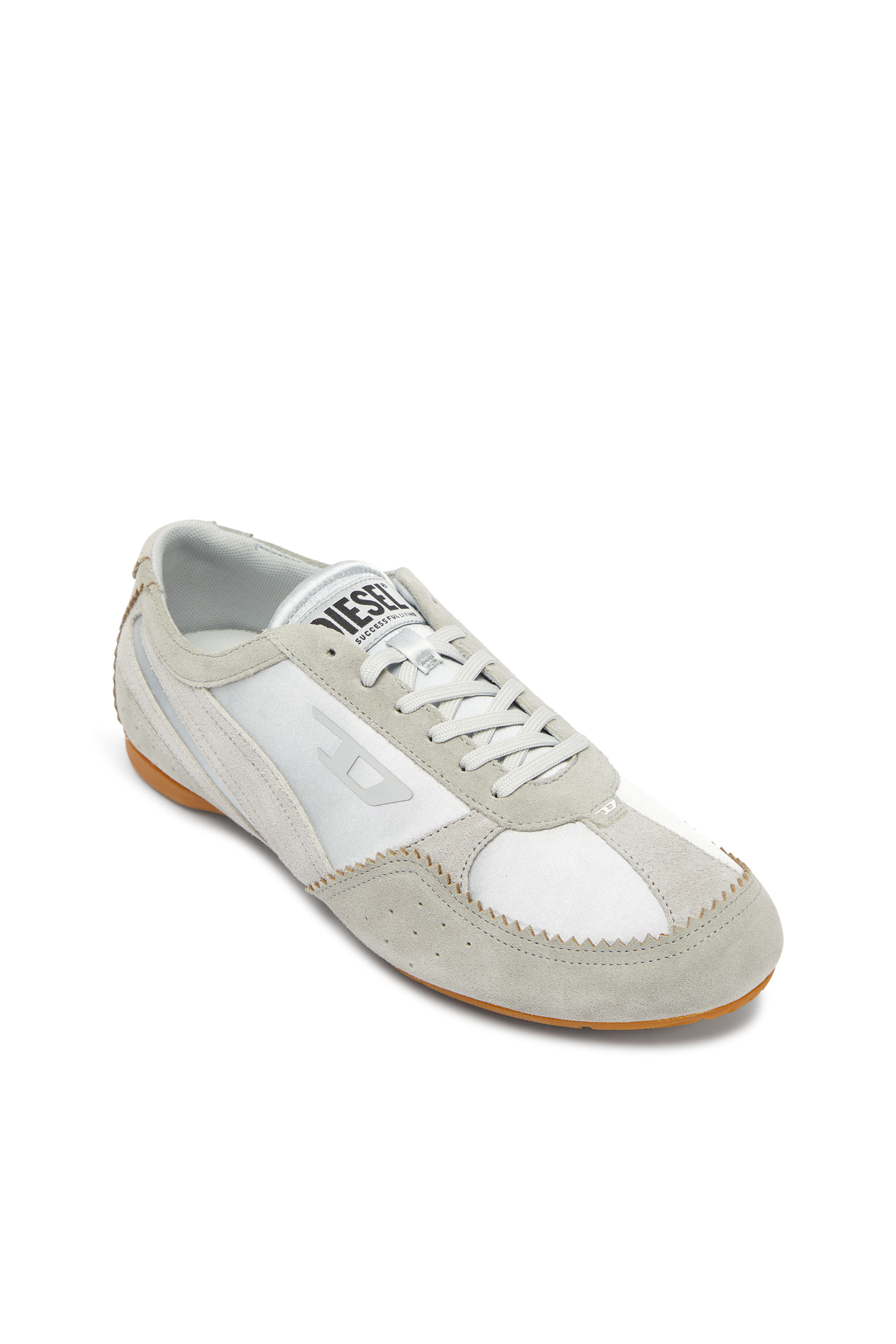 Diesel - D-MILE LOW II W, Woman's D-Mile-Flat sneakers with suede overlays in Light Blue - 6