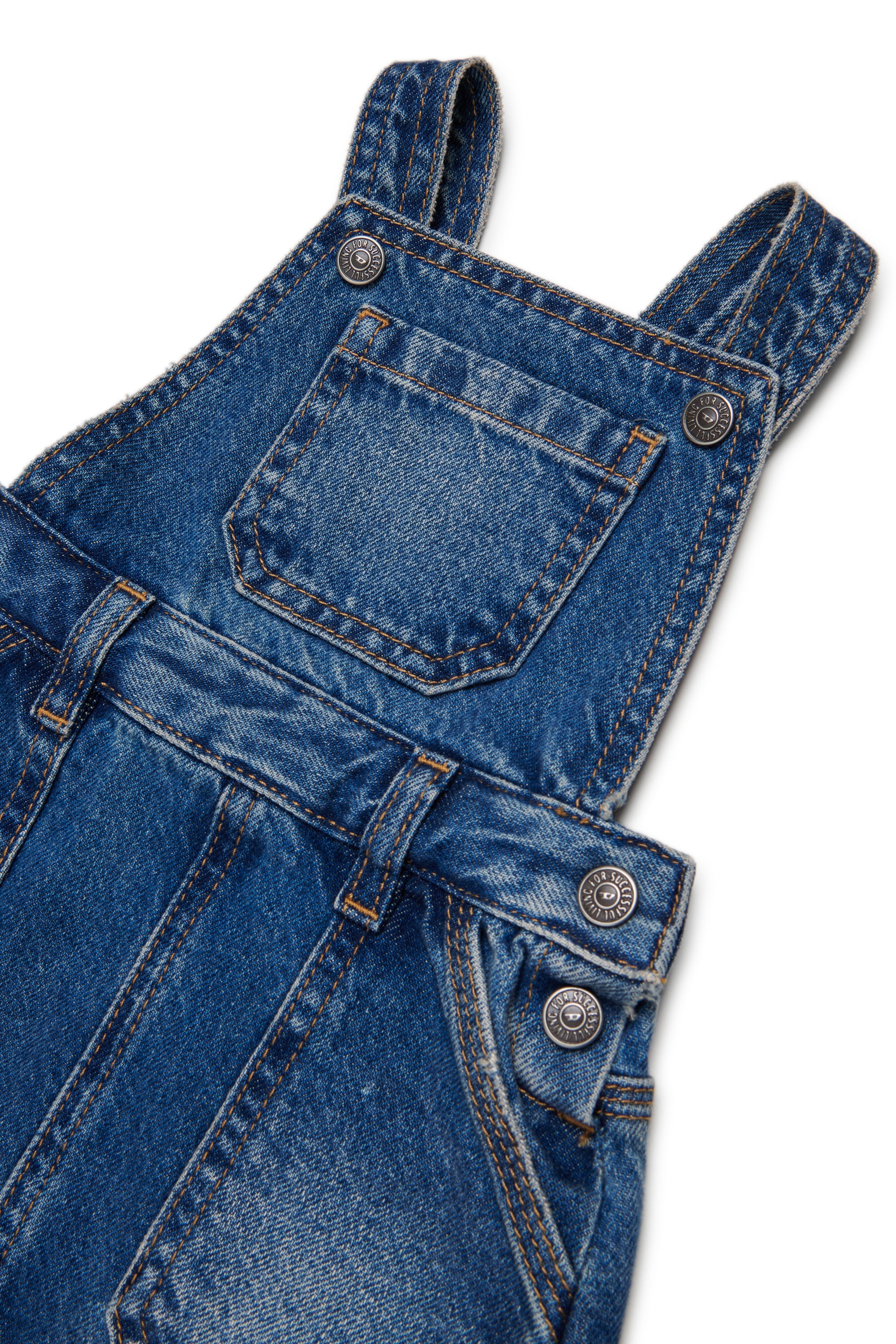 Diesel - JUMIB, Woman's Denim dungaree dress in Medium blue - 3