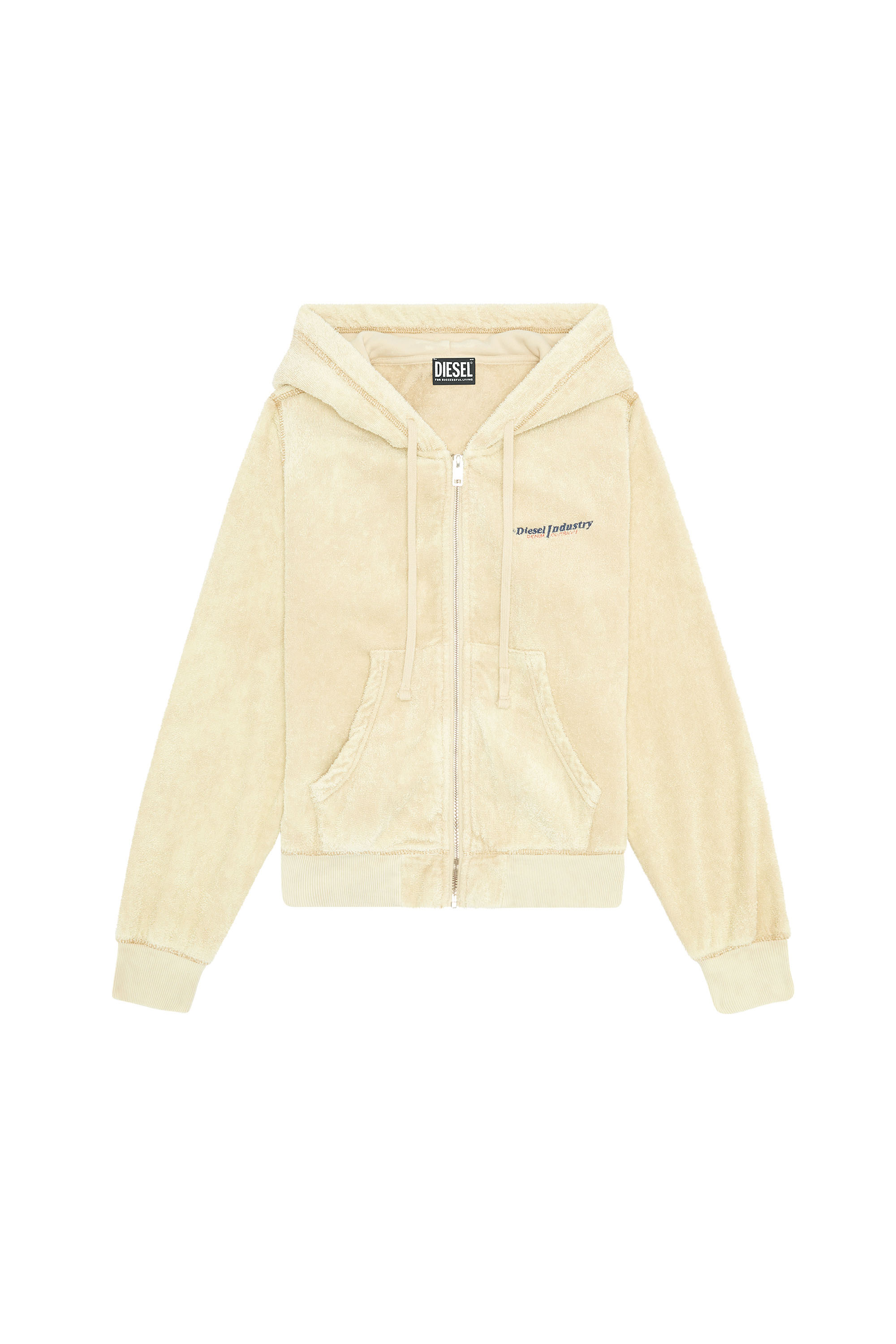 Diesel - F-REGGY-HOOD-ZIP-E3, Beige - Image 3