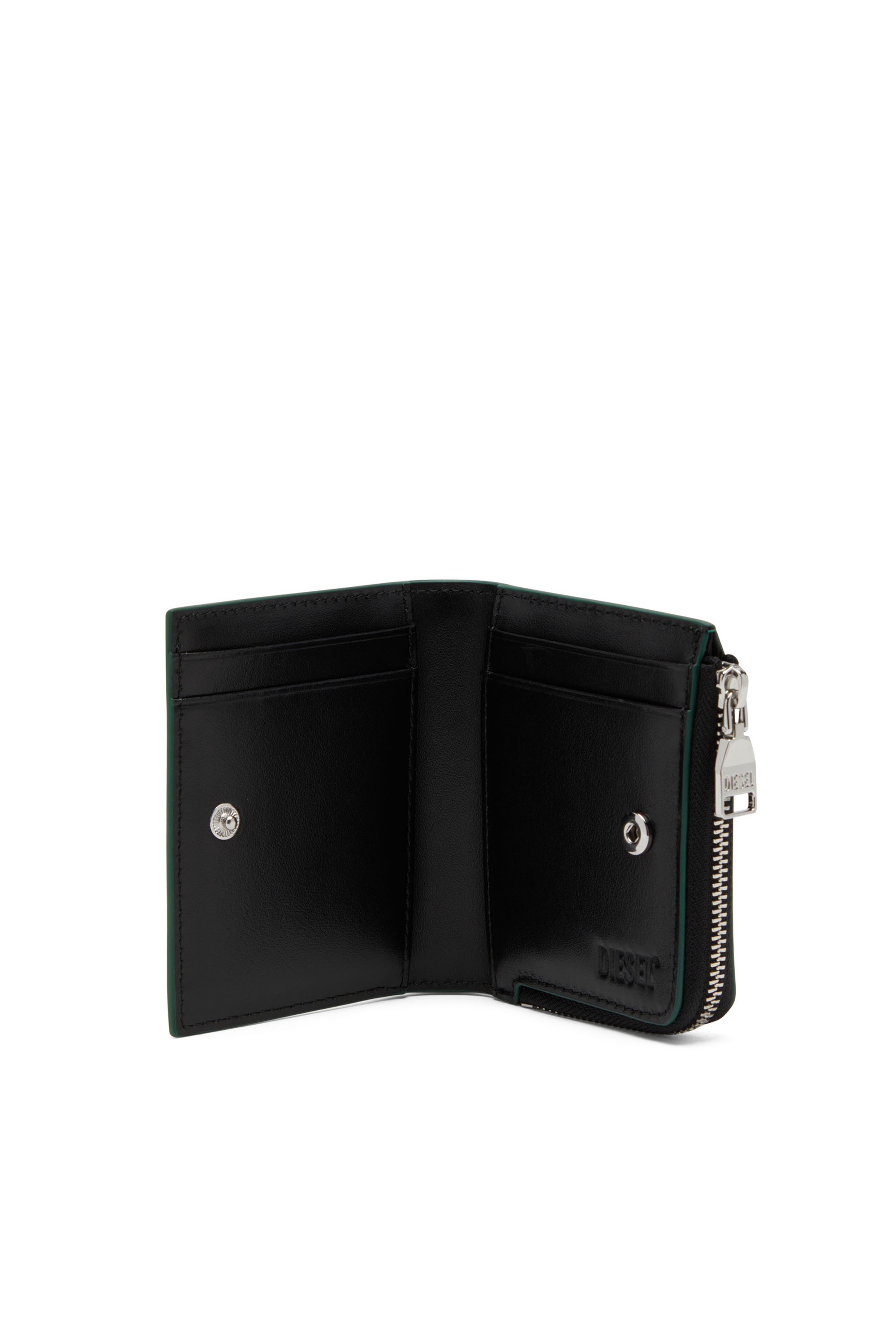 Diesel - 1DR CARD HOLDER ZIP L, Green/Blue - Image 3