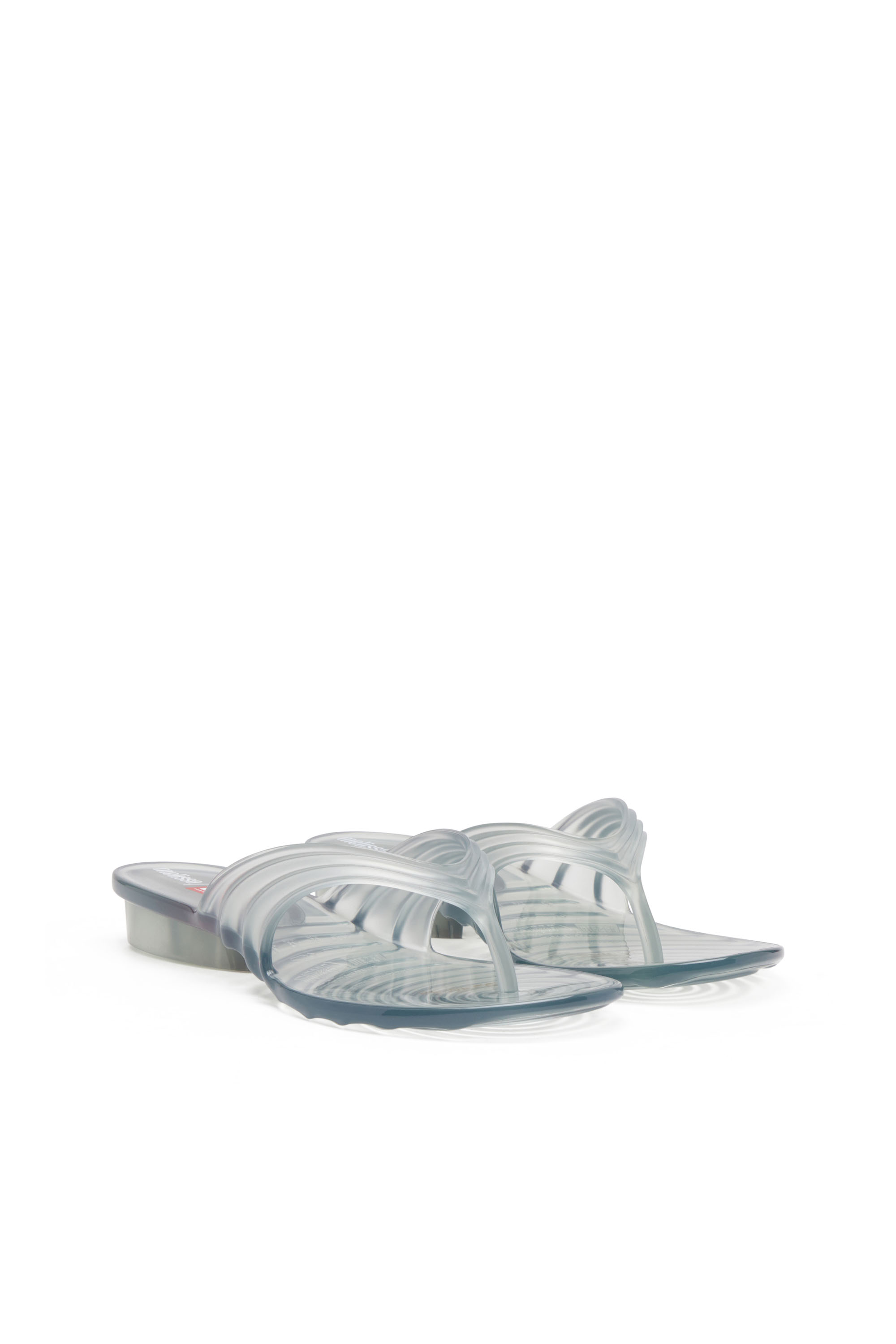 Diesel - MELISSA QUANTUM THONG, Woman's Sculptural flip-flops in Melflex&reg; in Light Grey - 3