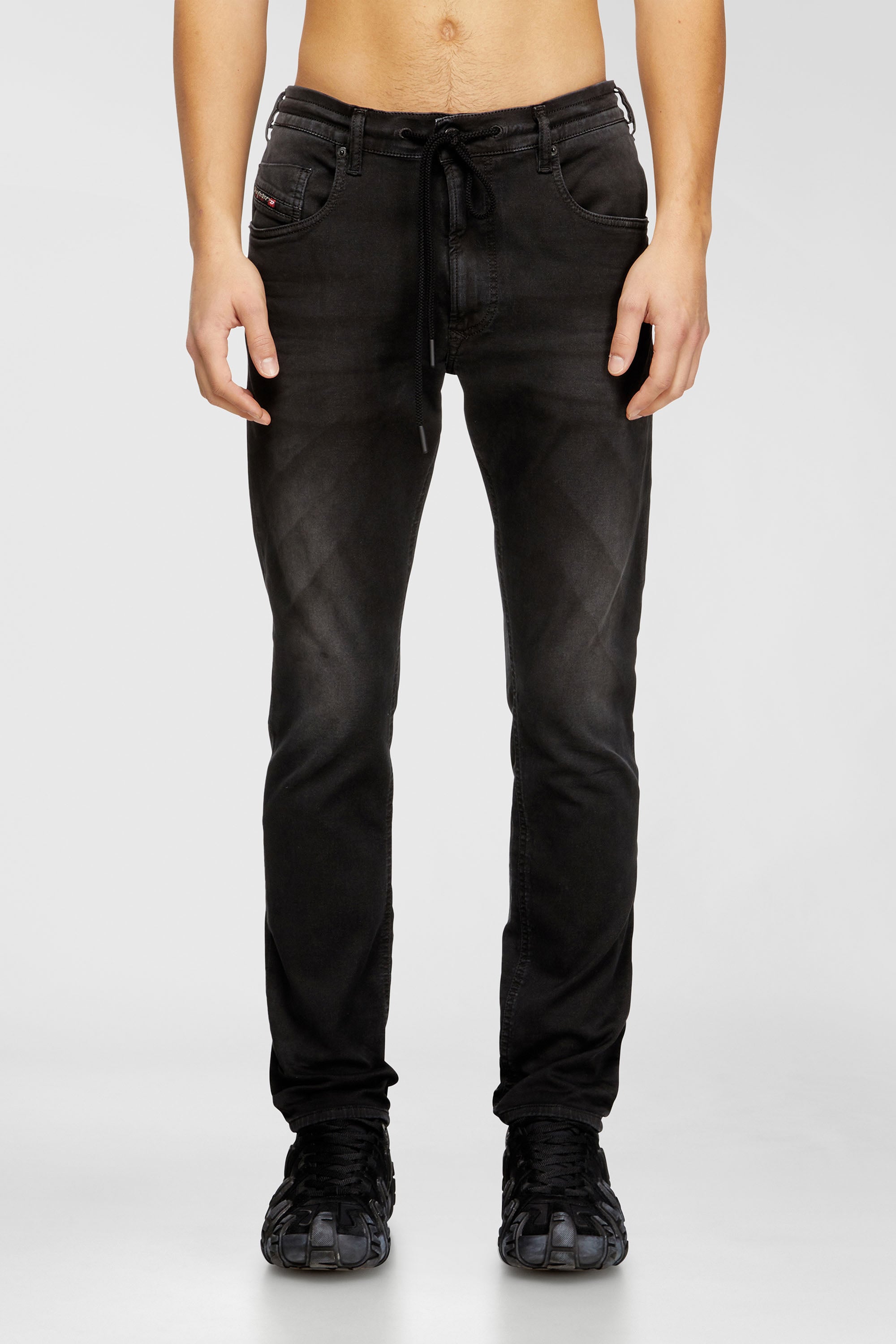 Diesel - Man's Regular 2032 D-Krooley Joggjeans&reg; 0670M, Black - 1