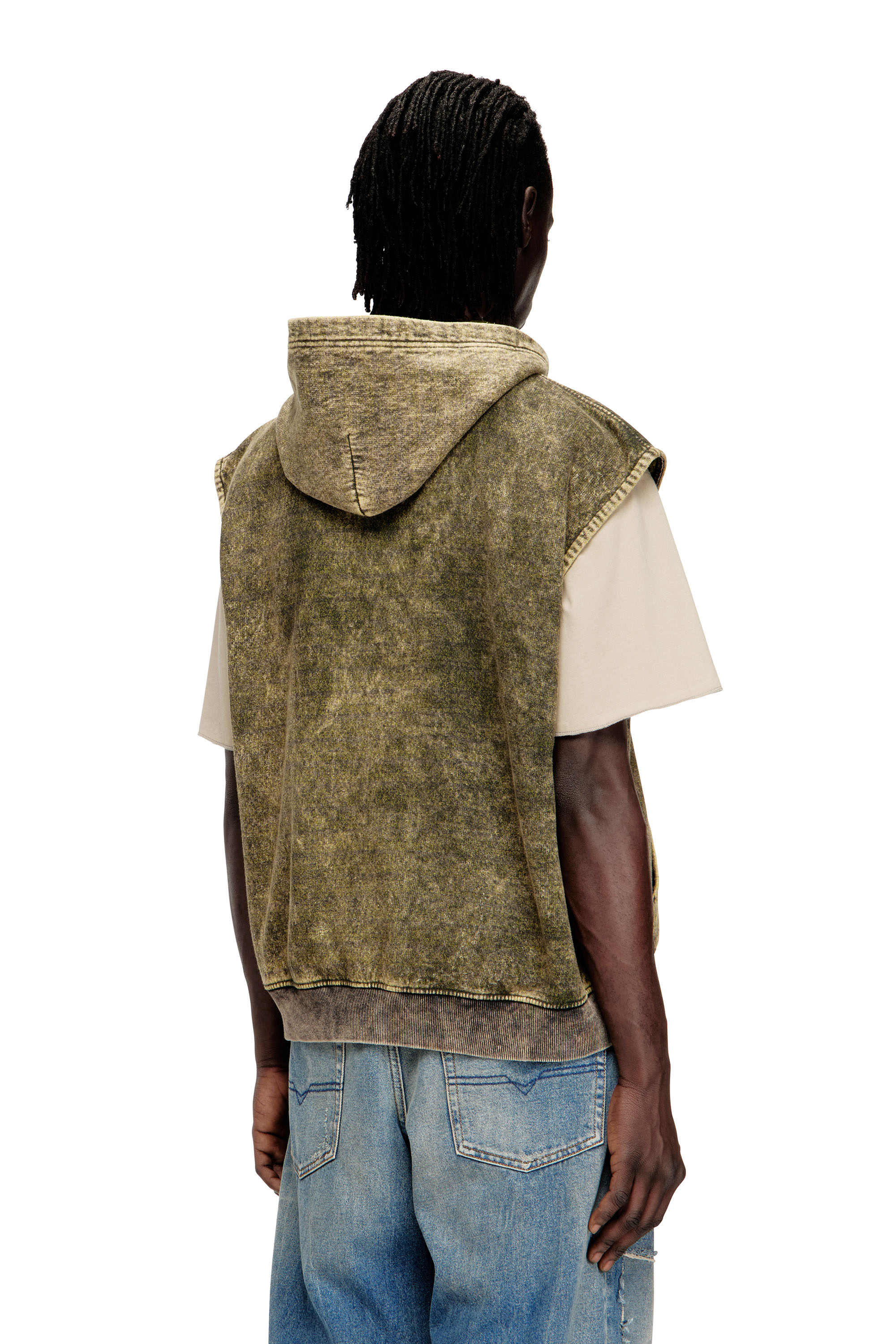 Diesel - S-BOXT-SL-ZIP, Man's Hoodie with acid wash and Diesel logo in null - 4