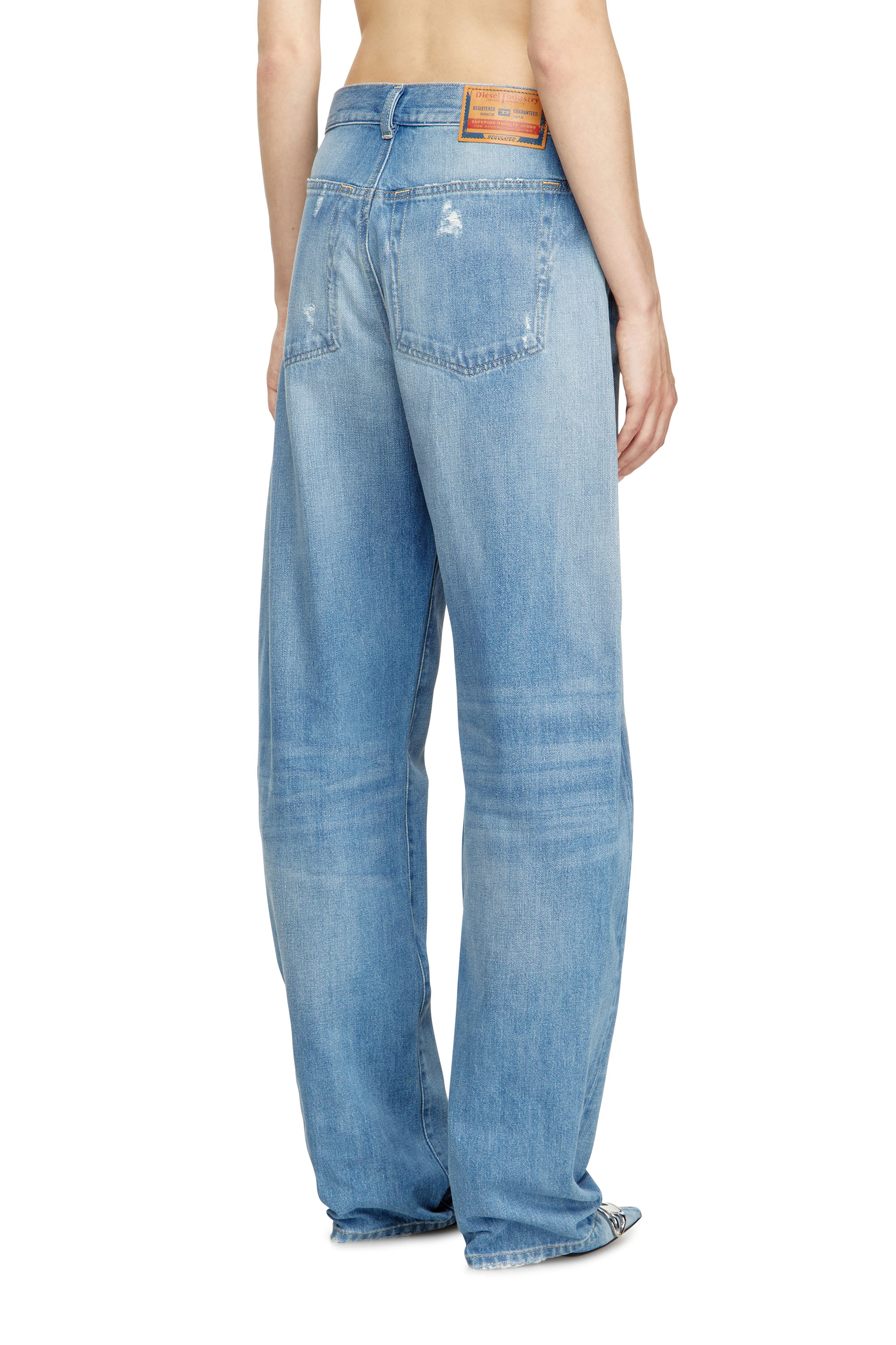 Diesel - Woman's Relaxed Jeans 1974 D-Ellz 09M24, Light Blue - 4