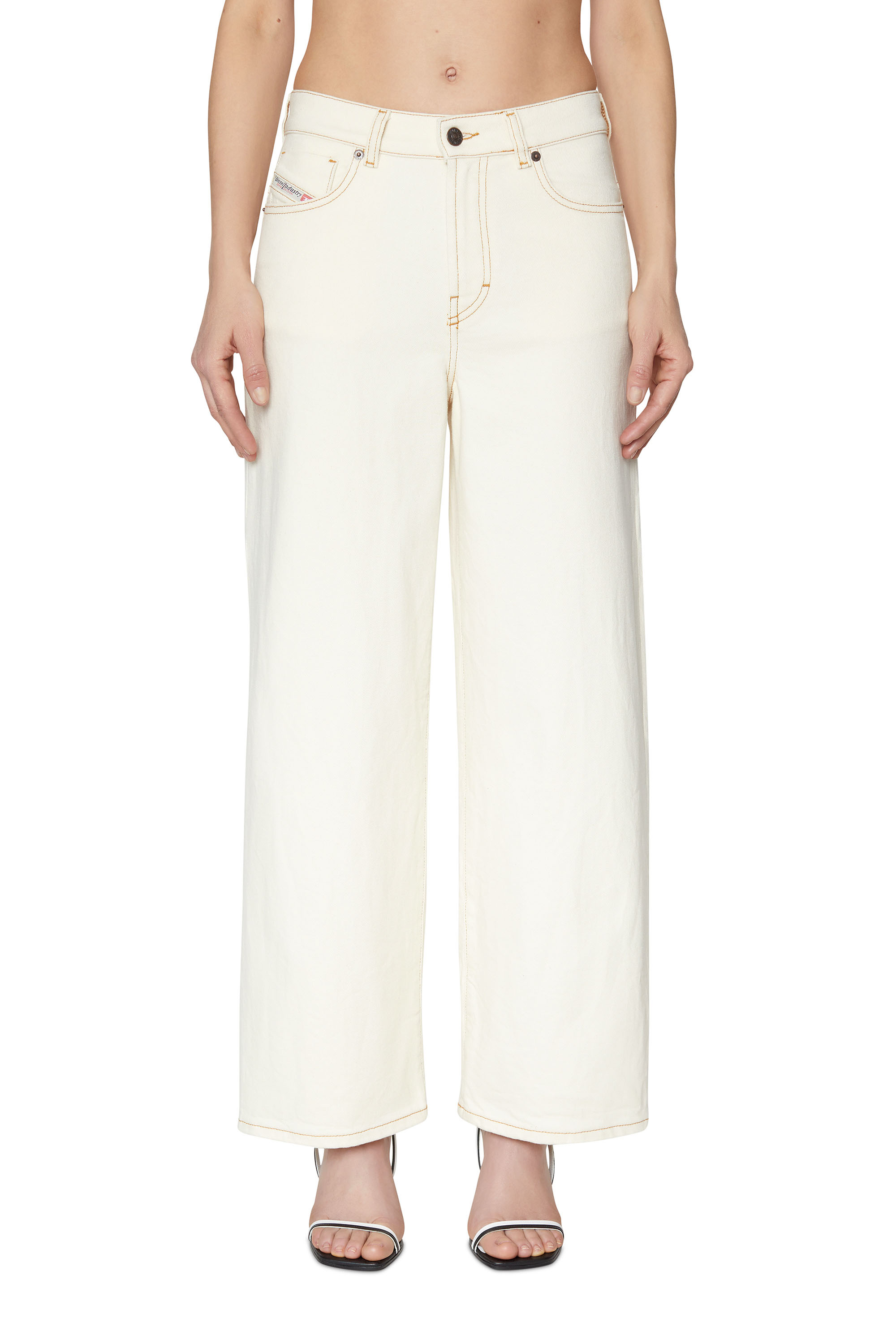 Diesel - 2000 Widee 09B94 Bootcut and Flare Jeans, White - Image 1