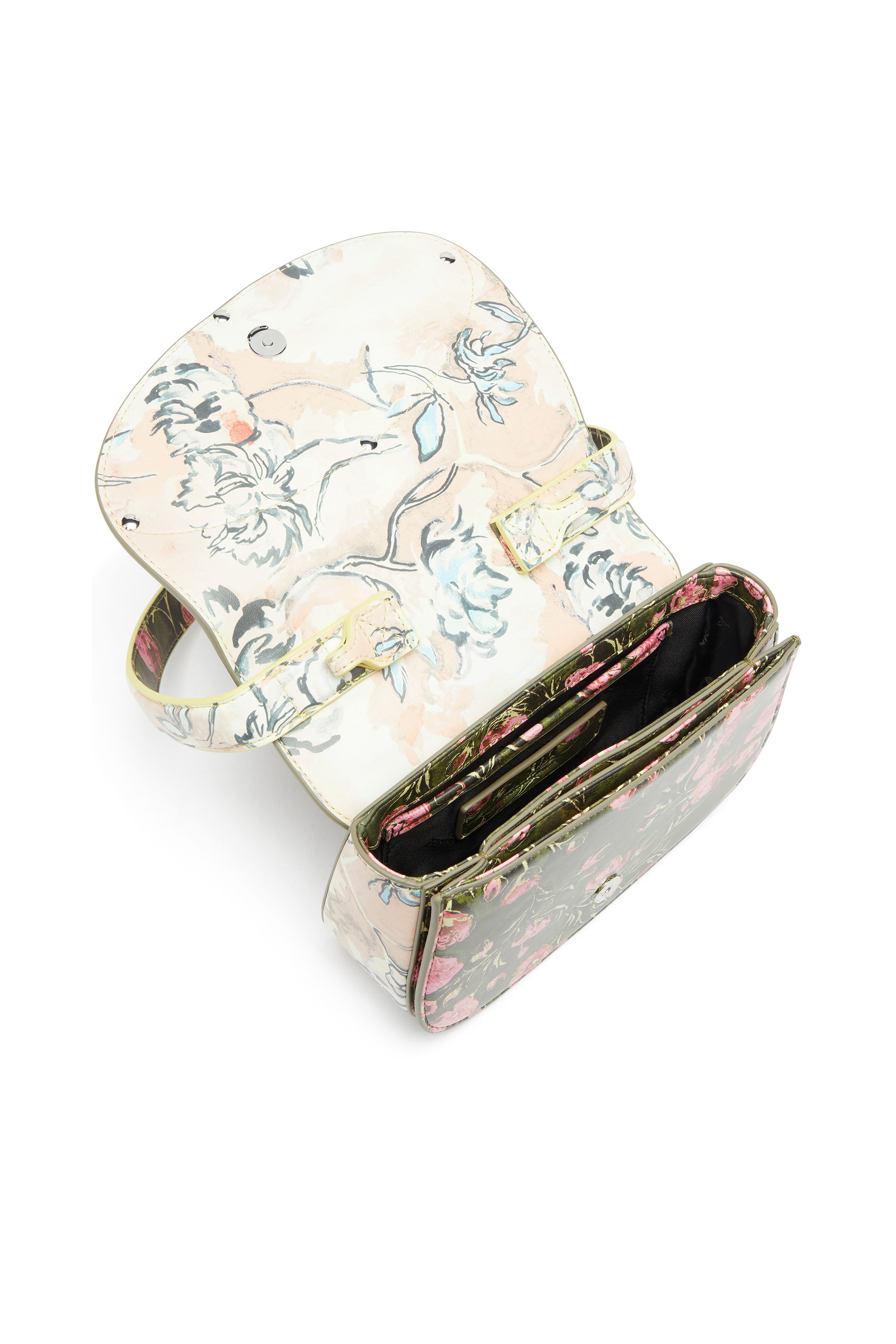 Diesel - 1DR, Woman's 1DR-Iconic shoulder bag with floral print in Multicolor - 4