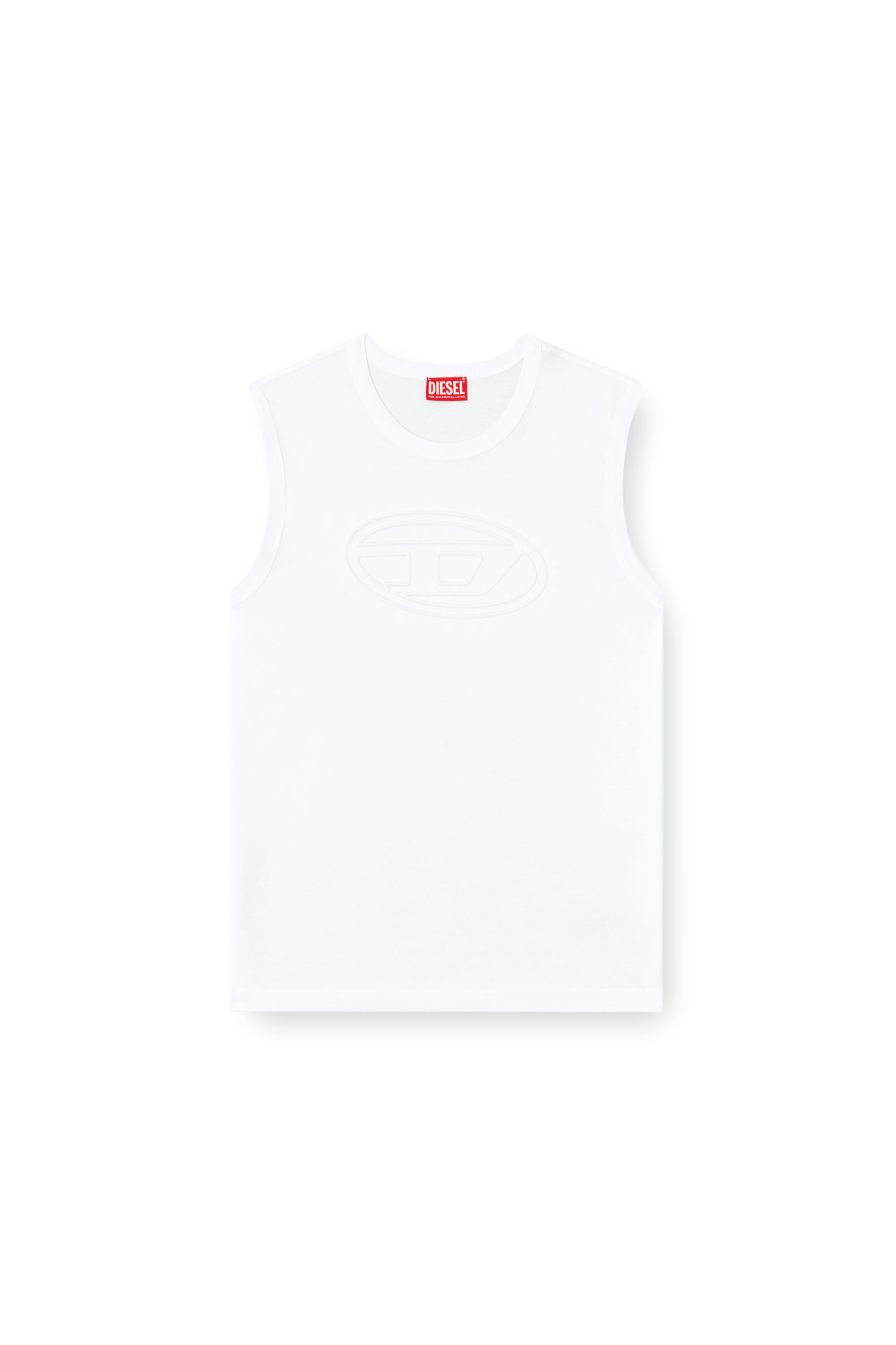 Diesel - T-BISCO-BIGOVAL, Man's Sleeveless top in White - 2