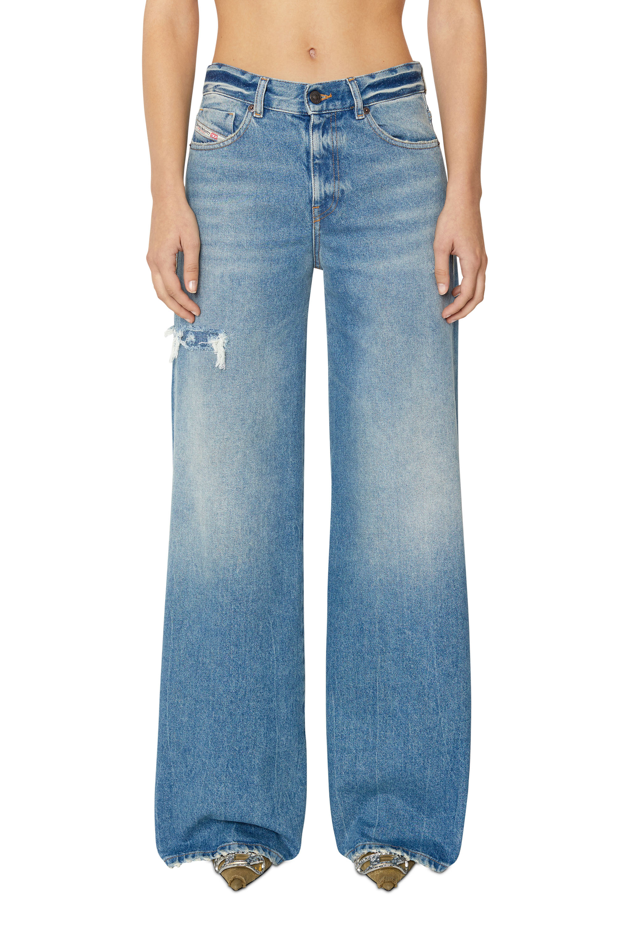 Diesel - 1978 D-Akemi 09D97 Bootcut and Flare Jeans, Light Blue - Image 1