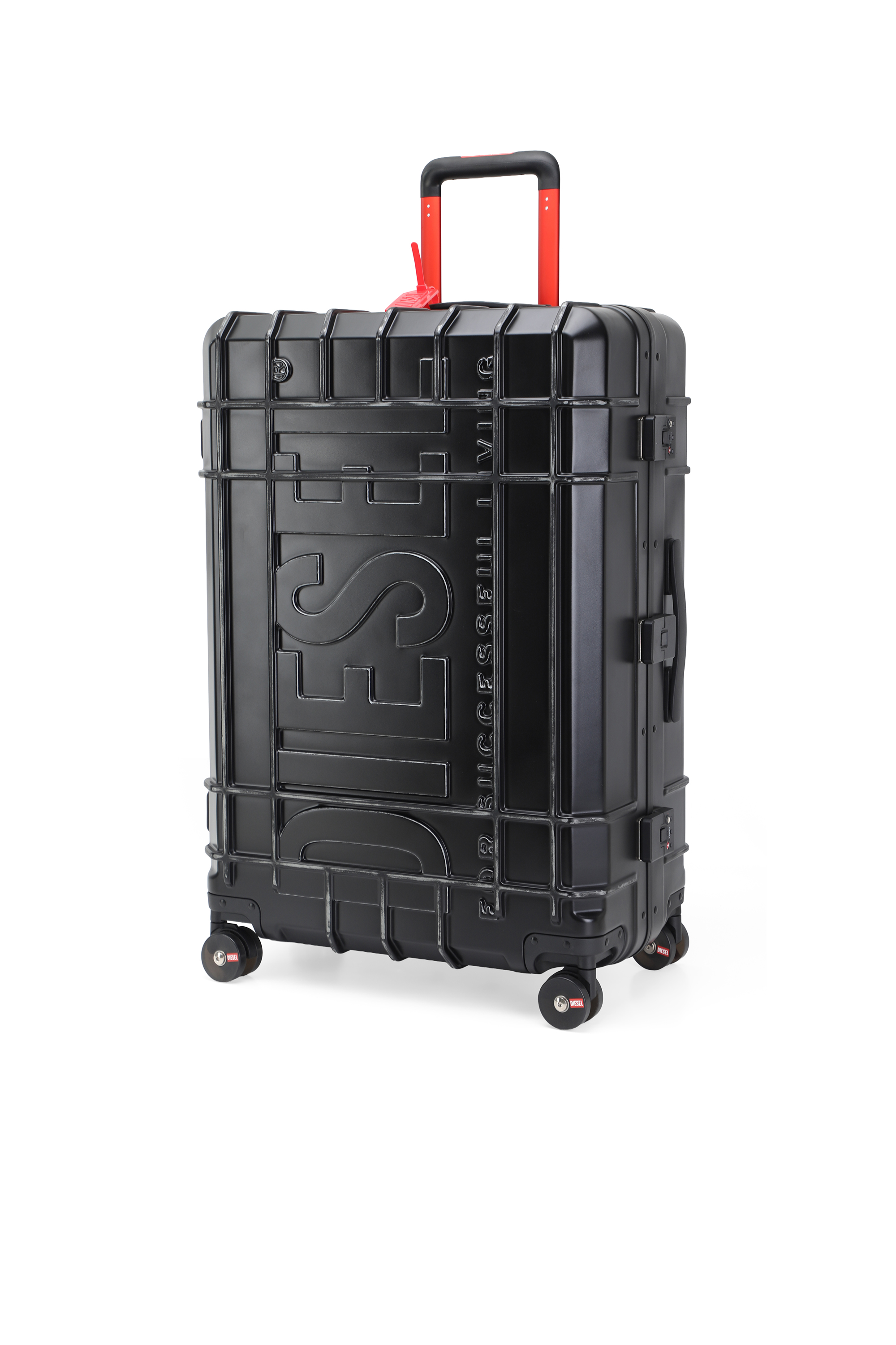 Diesel - DIESEL PC STRONG IMAGE TROLLEY- DSL003, Unisex's Rugged carry‑on suitcase 28" in Black - 5