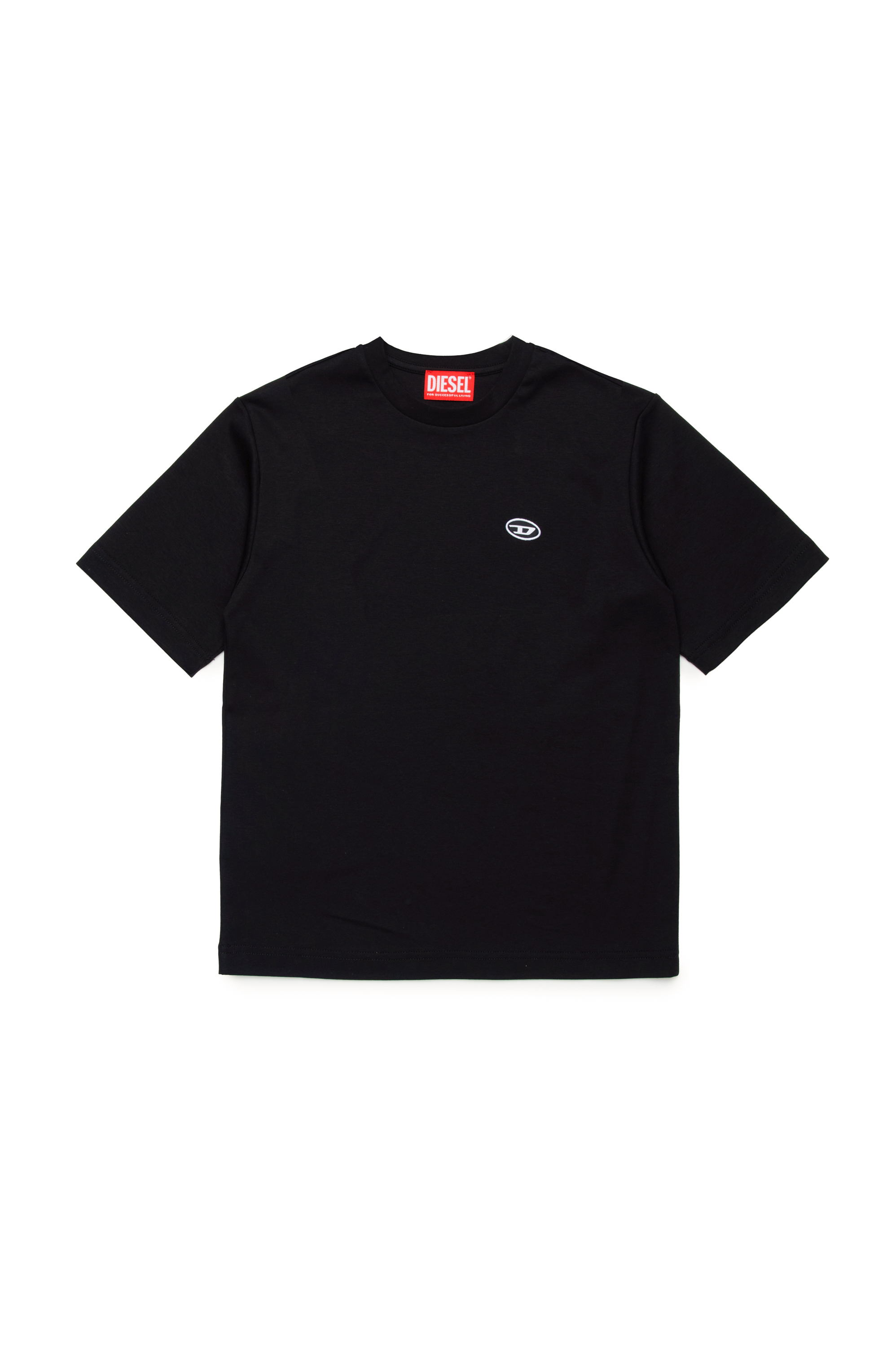 Diesel - TJUSTDOVALPJ OVER, Man's T-shirt in organic cotton in Black - 1