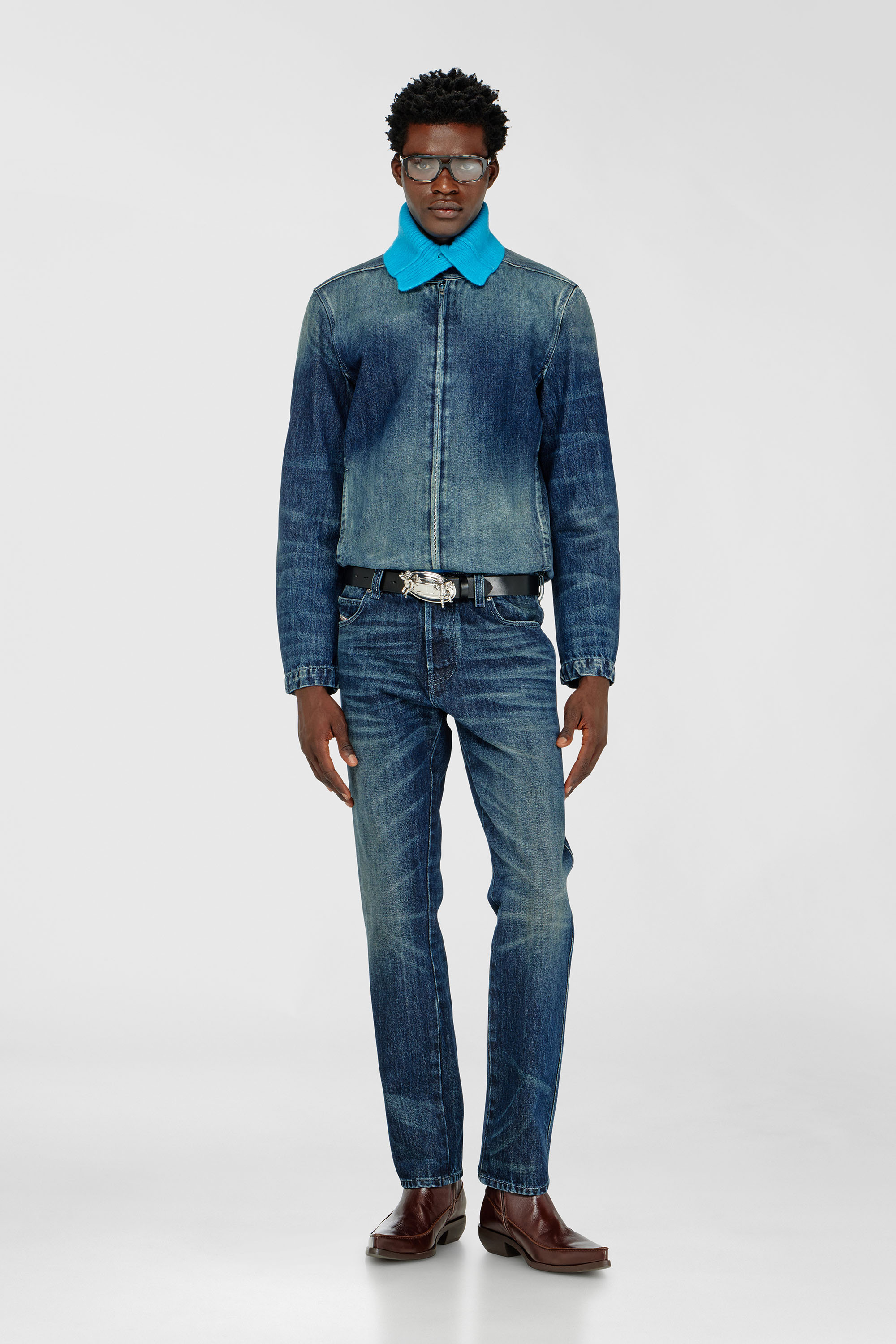 Diesel - D-GLORY-FSJ, Man's Jeans - in Dark Blue - 1
