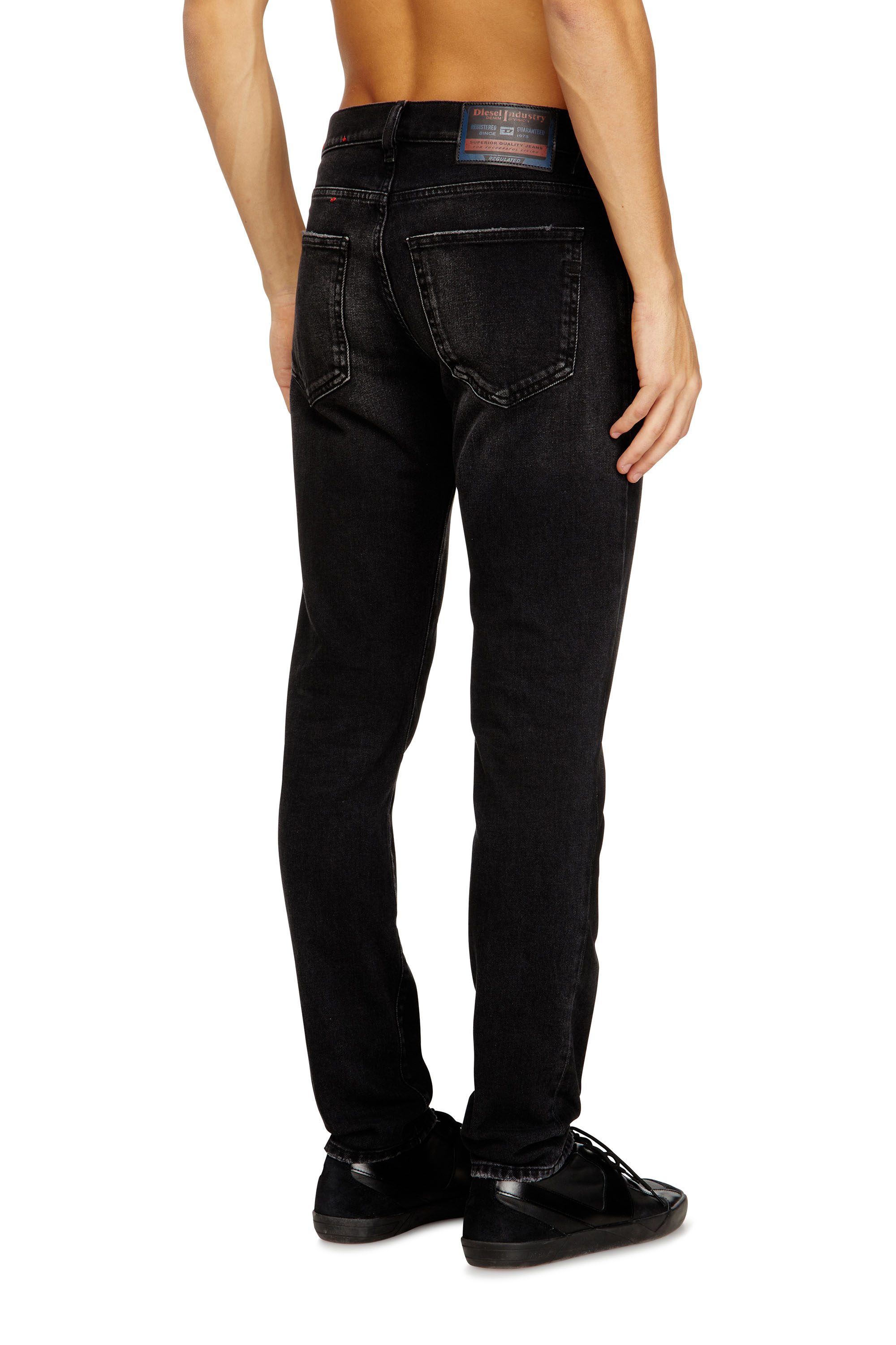 Diesel - Man's Slim Jeans 2019 D-Strukt 09N42, Black/Dark grey - 4