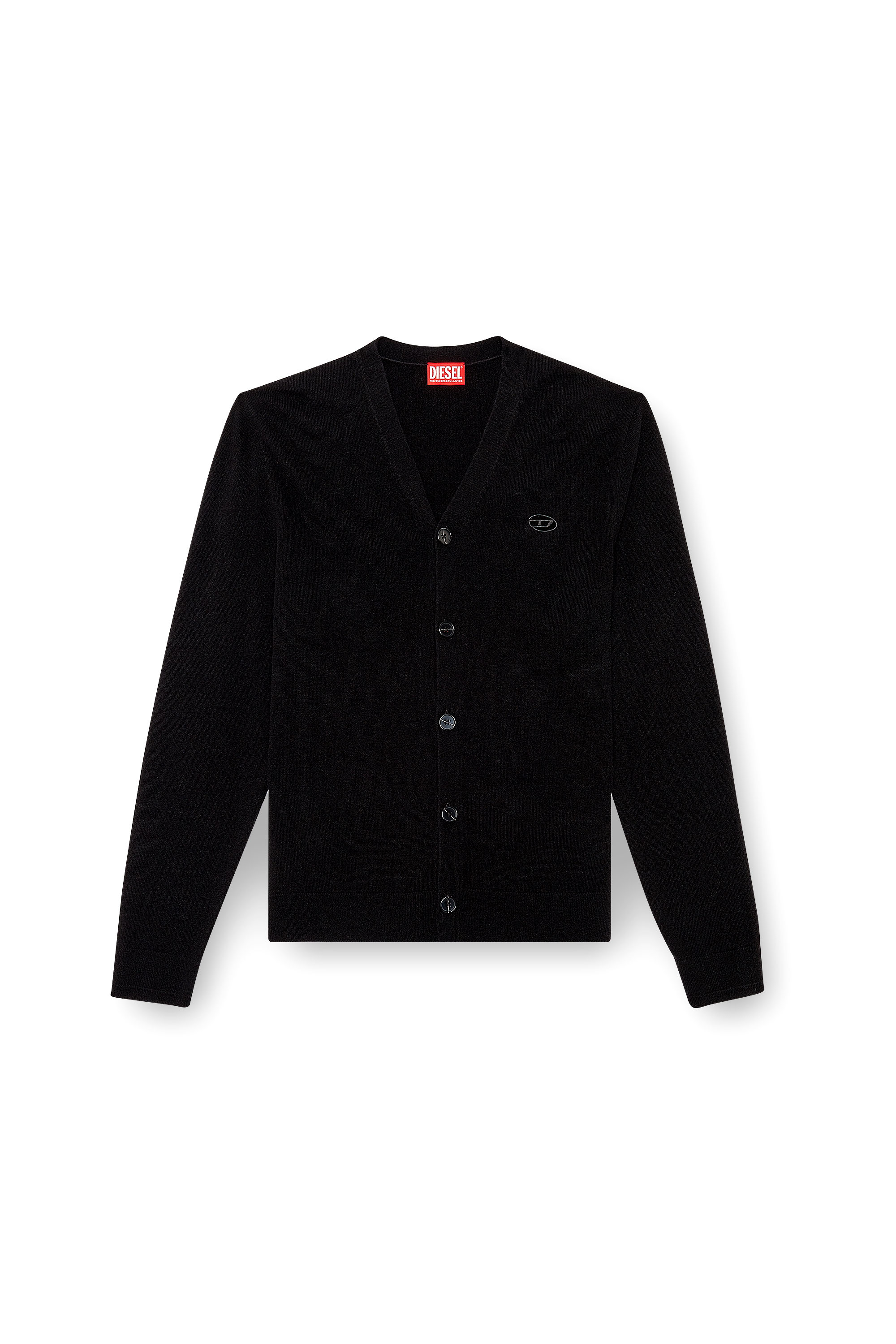 Diesel - K-ZANNIS, Man's Wool and cashmere cardigan in Black - 2