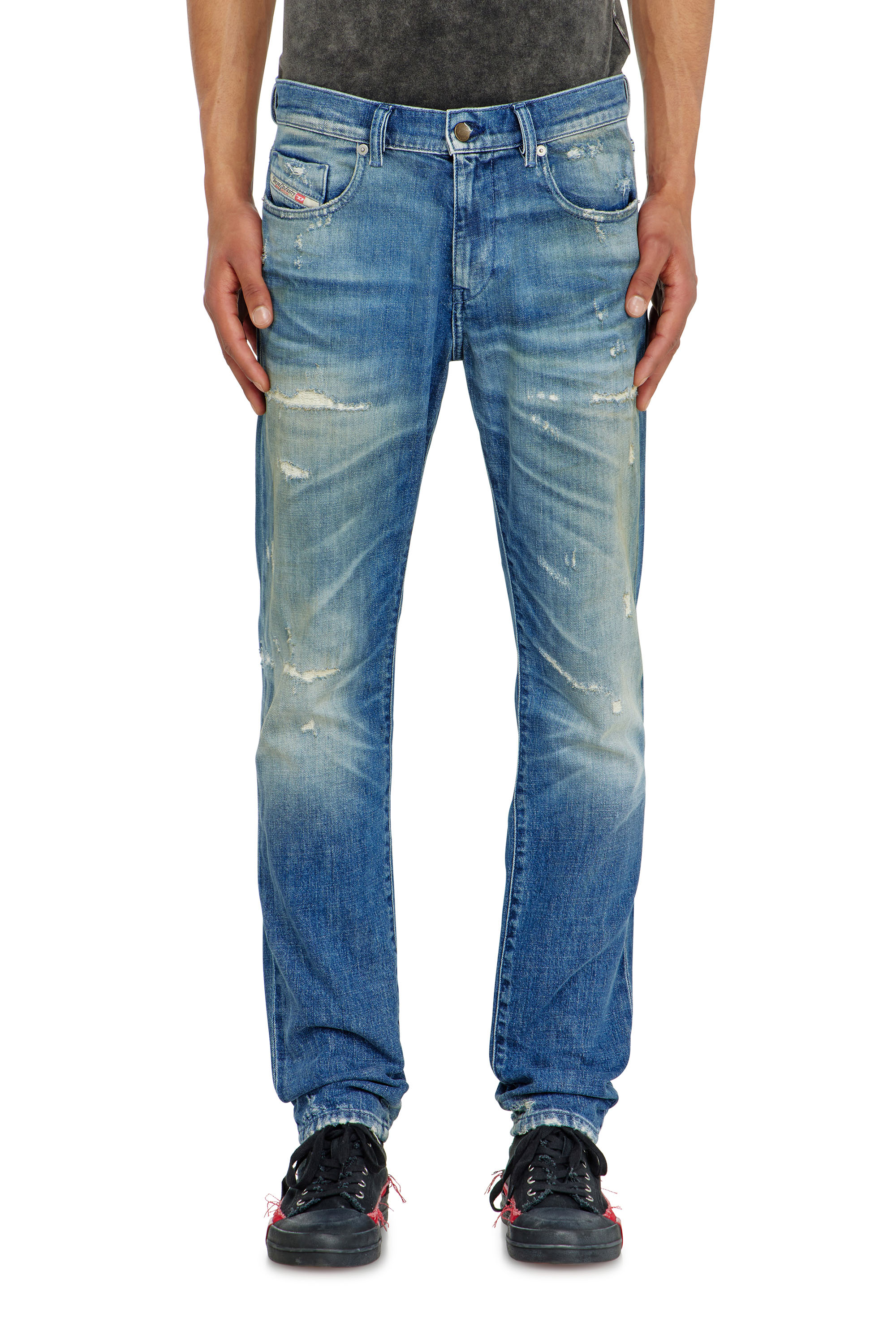 Diesel - Man's Slim Jeans 2019 D-Strukt 007EN, Medium blue - 2