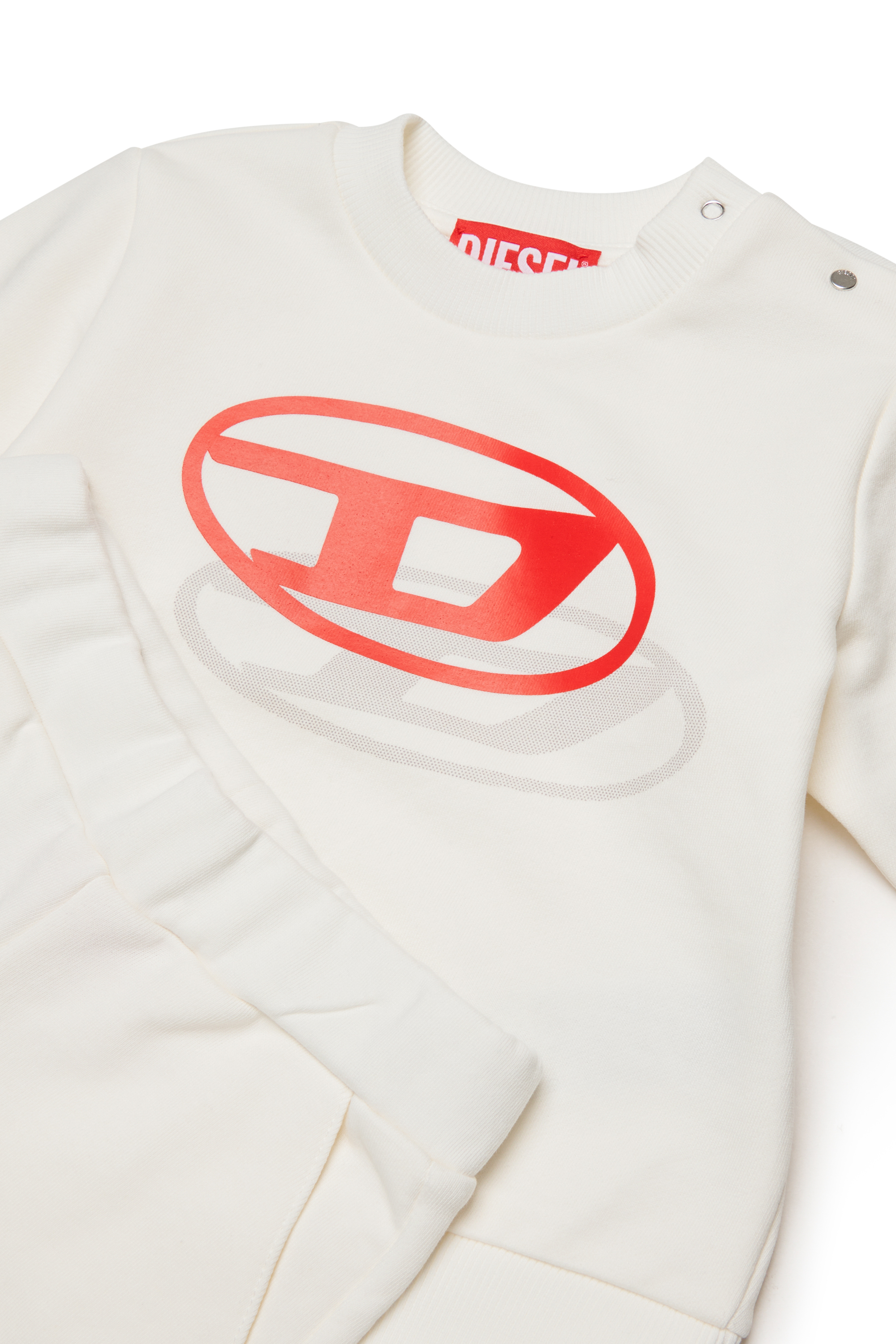 Diesel - SVALESHORTB-SET, Man's Sweat set with shadow logo print in White - 3