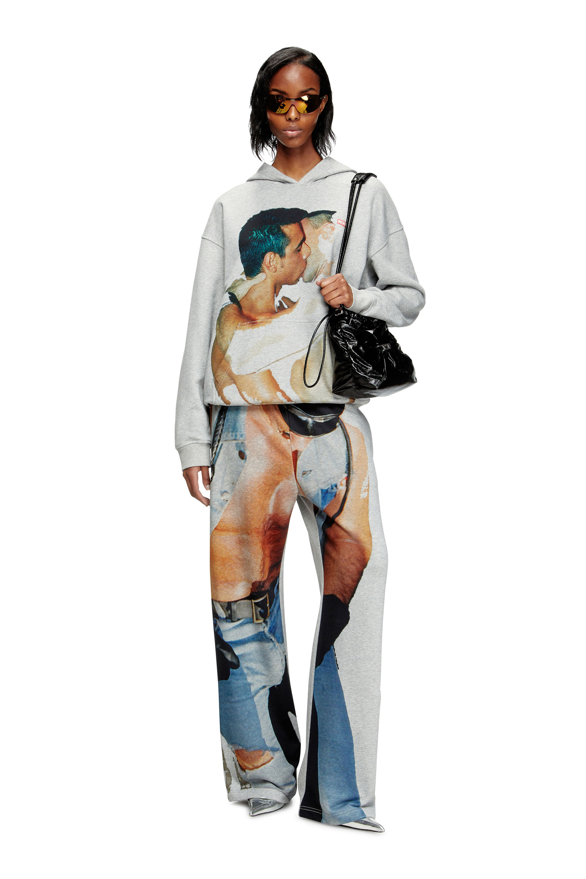 Diesel - PR-S-BOXT-HOOD-TOM25, Unisex's Hoodie with graphic print in Grey - 6