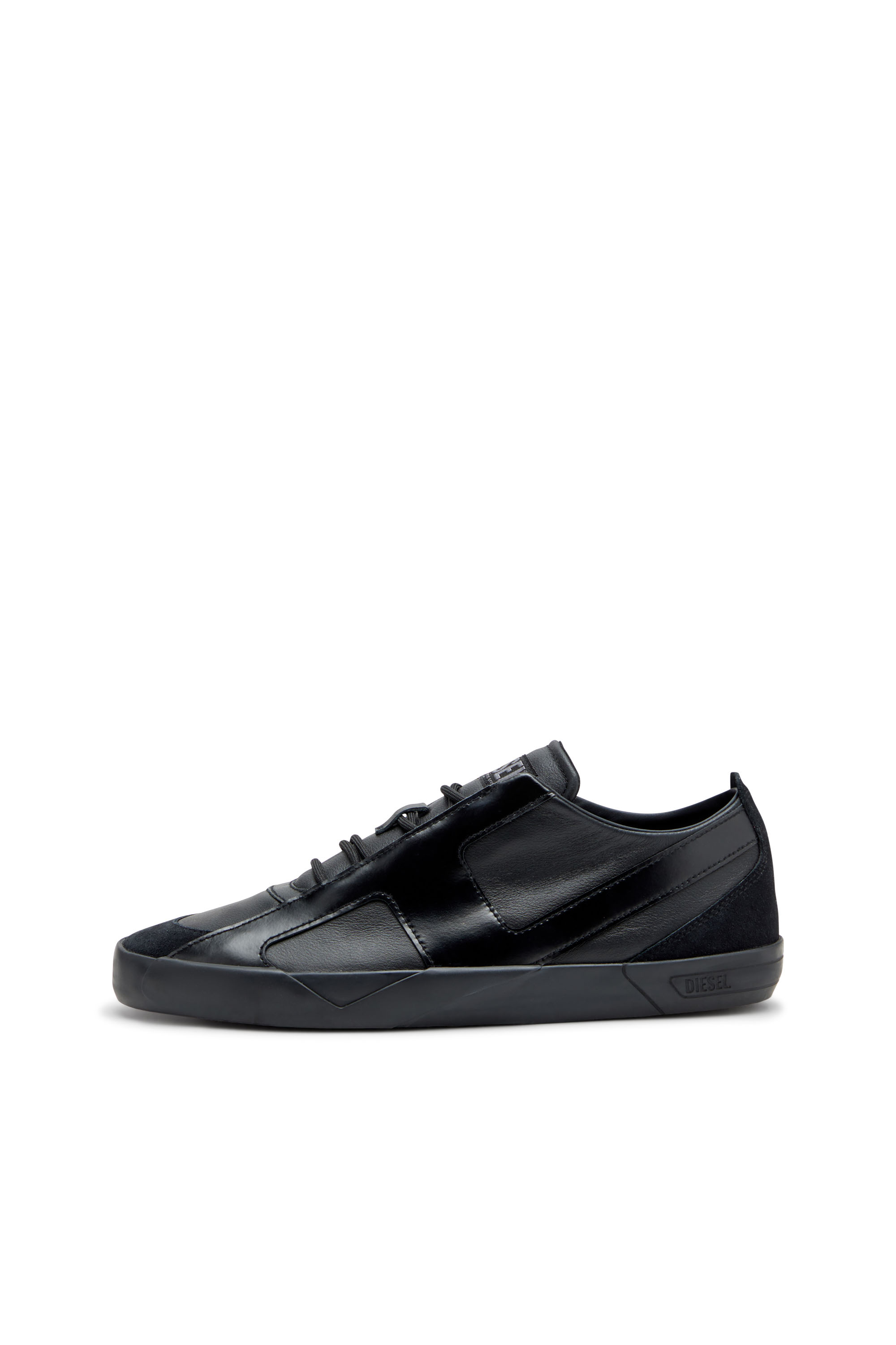 Diesel - S-SLANTE-D LOW, Man's S-Slante-D-Sneakers in suede and leather with D logo in Black - 3