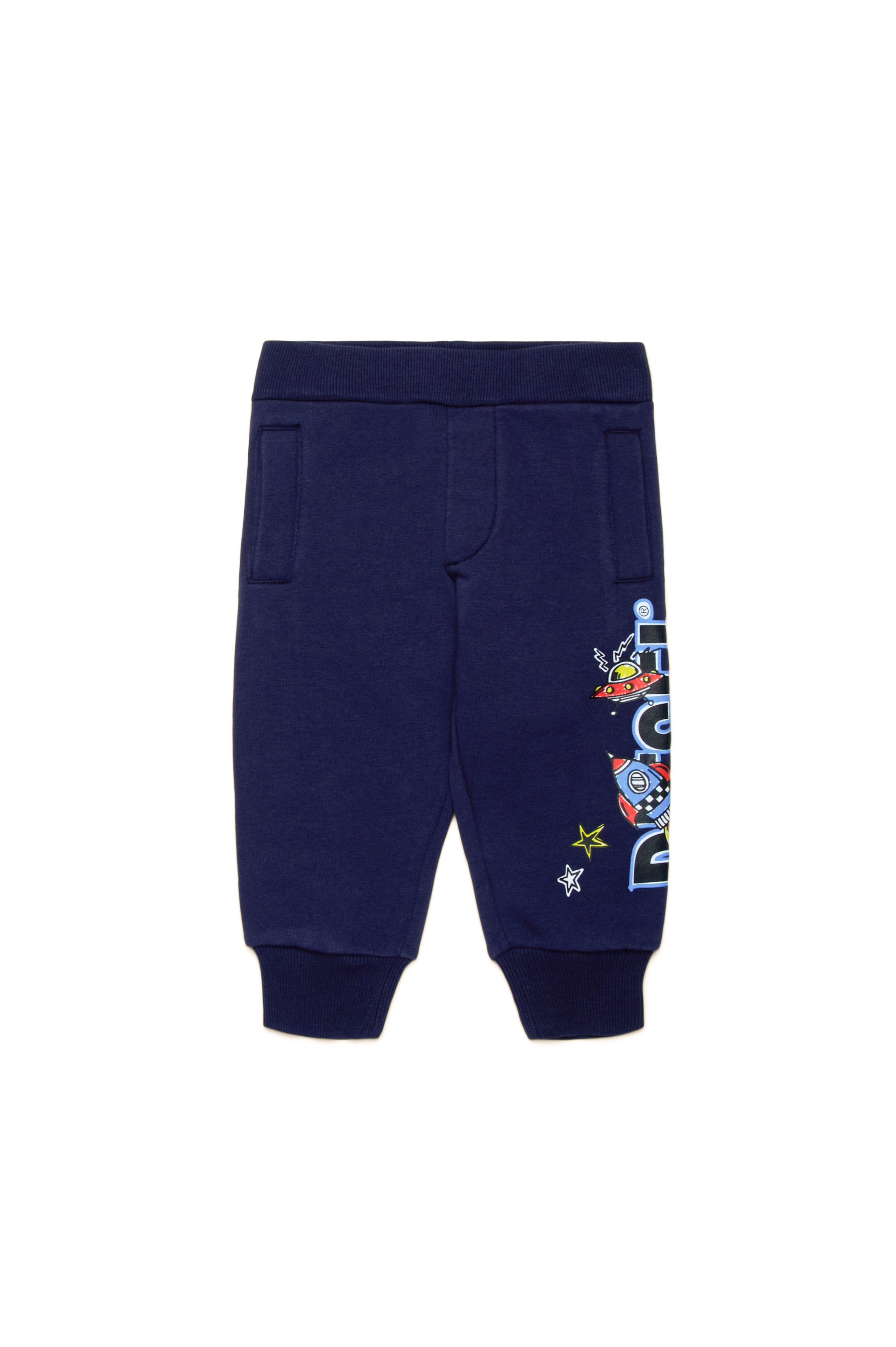 Diesel - PBAMBYB, Man's Sweatpants with rocket logo in Blue - 1