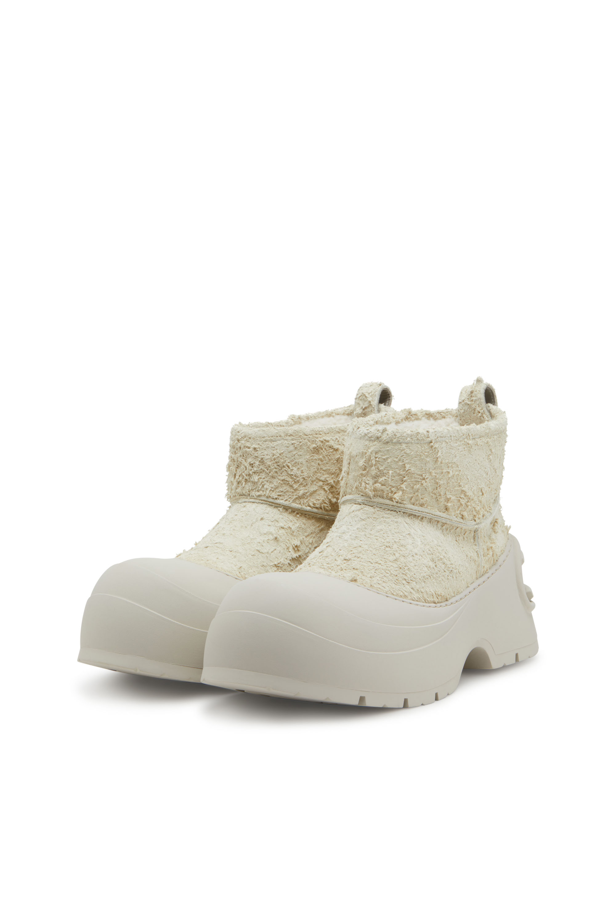 Diesel - D-DONALD MONTONE, Man's Chunky ankle boot with lug sole in White/Grey - 8