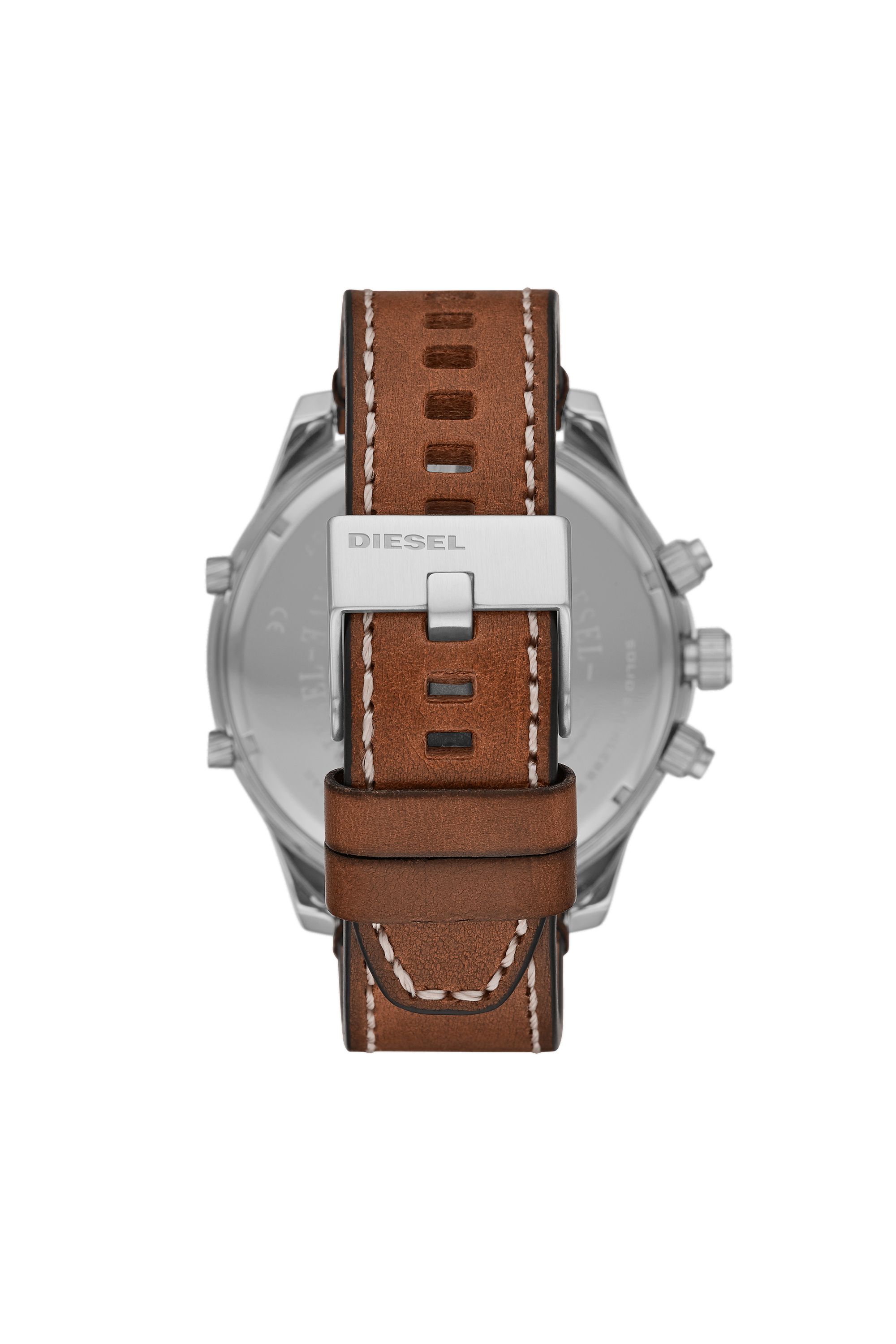 Diesel - DZ7424, Man's Boltdown three-hand brown leather watch in Light Brown - 2
