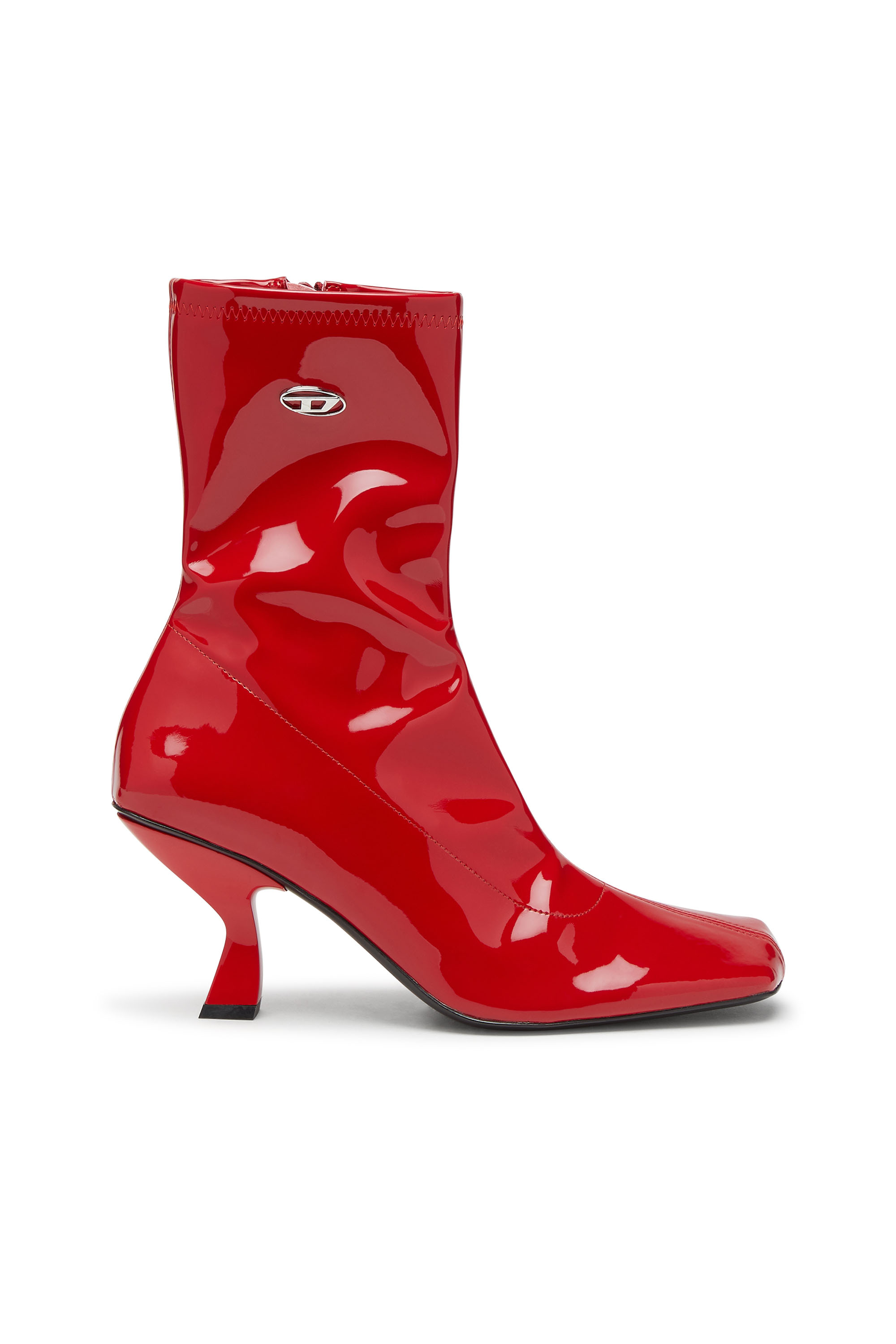 Diesel - D-AMBER MD BT, Woman's D-Amber-Ankle boots in patent stretch PU in Red - 1