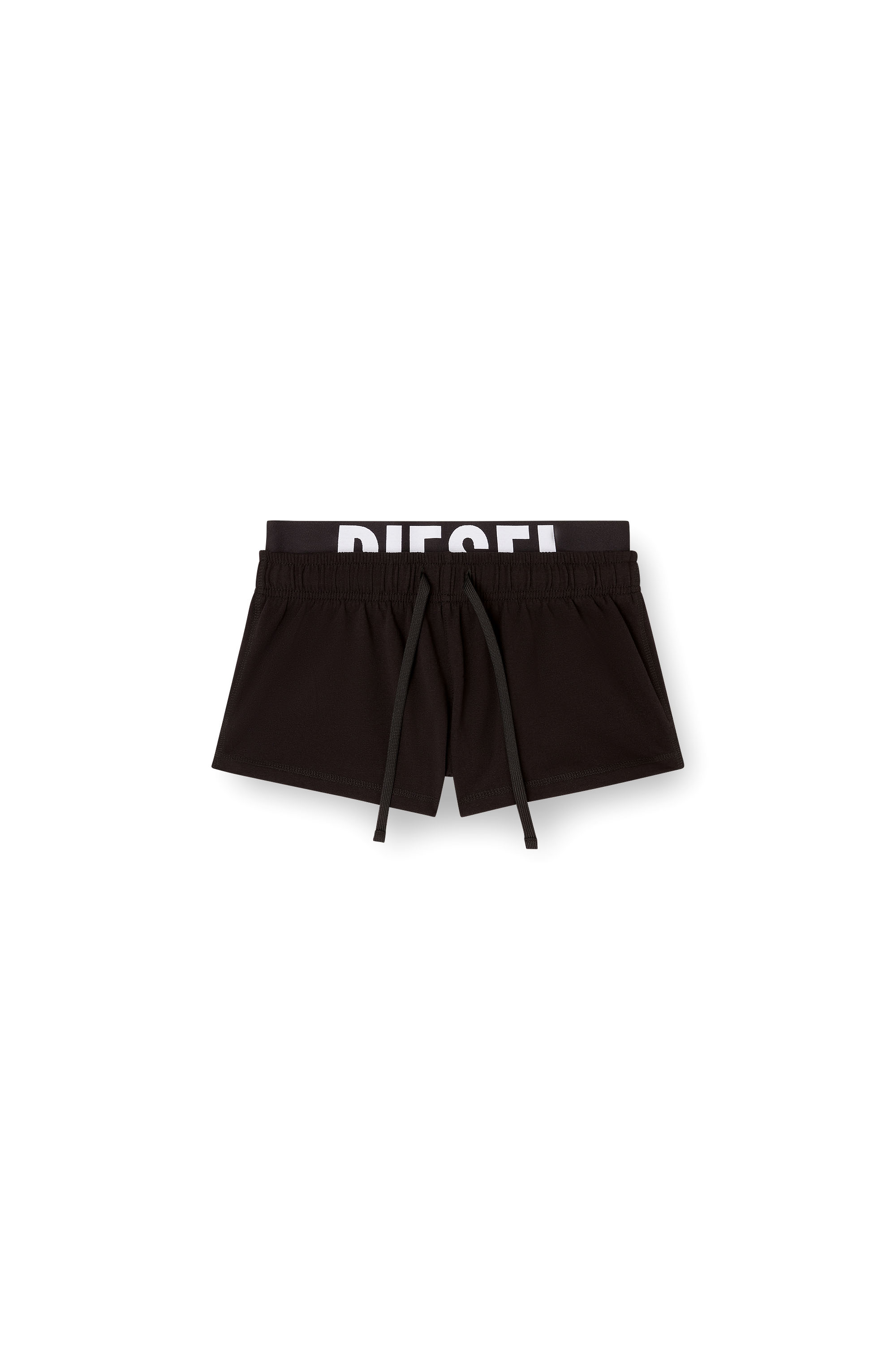 Diesel - MIRANDA-D-POP, Woman's Short pants in cotton Terry with Diesel logo in Black - 3
