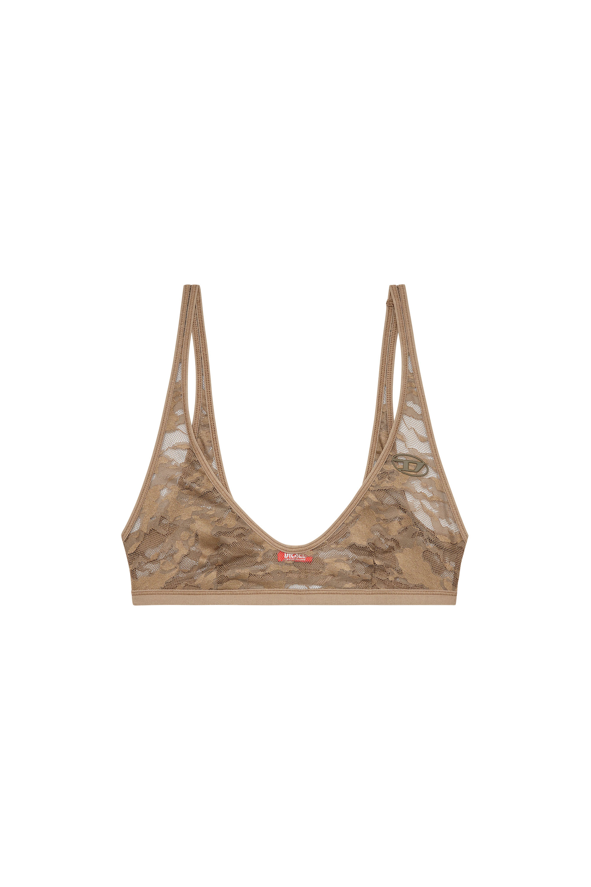 Diesel - TANIA-UTLT, Woman's Camo lace bralette in Brown - 2
