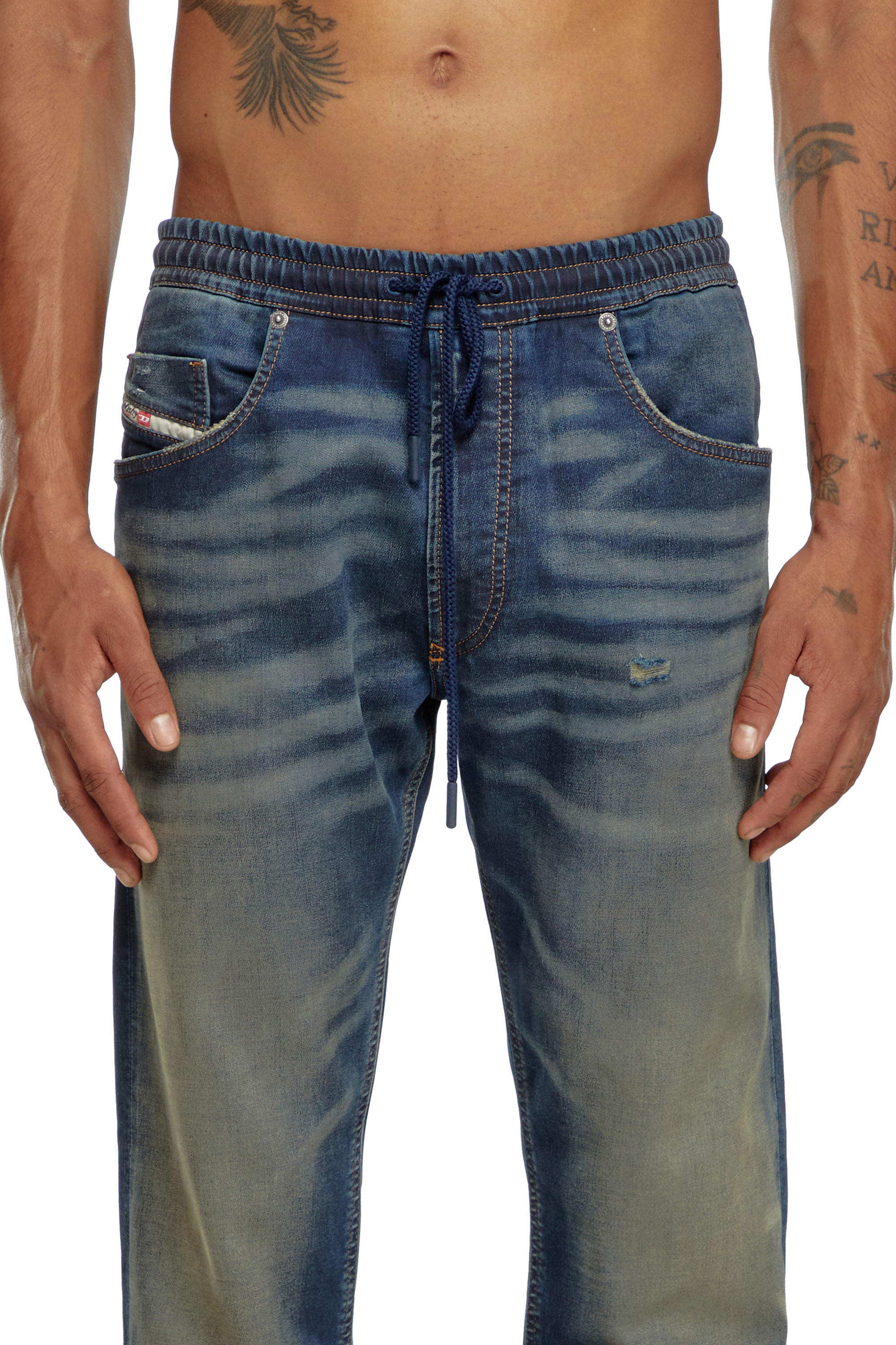 Diesel - Man's Regular 2030 D-Krooley Joggjeans® 09J34, Dark Blue - 5