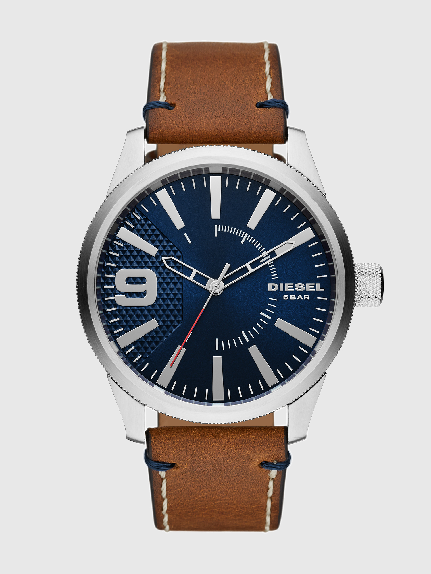 Diesel - DZ1898, Man's Rasp three-hand brown leather watch in Brown - 1