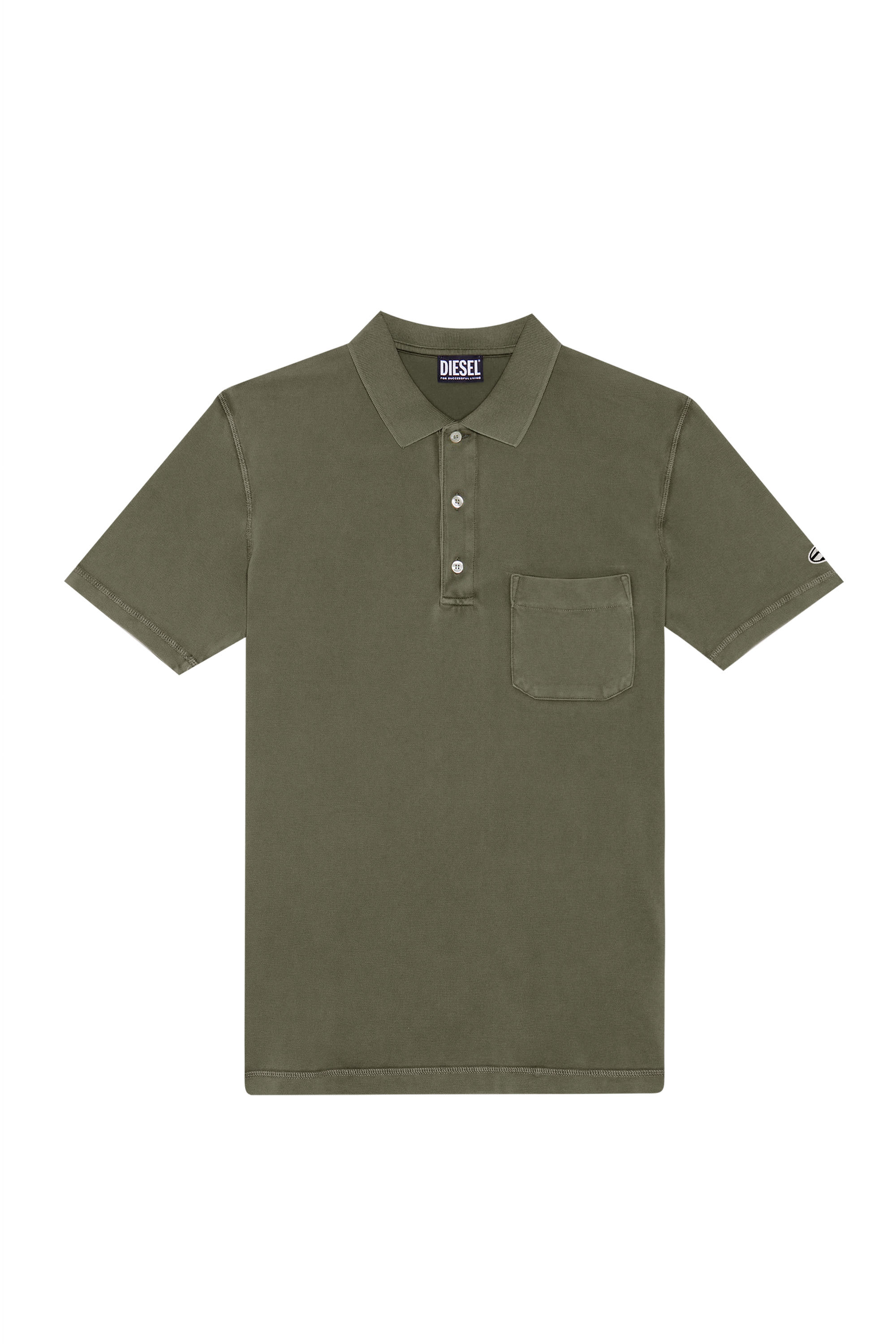 Diesel - T-POLO-WORKY-DOV-PE, Olive Green - Image 5