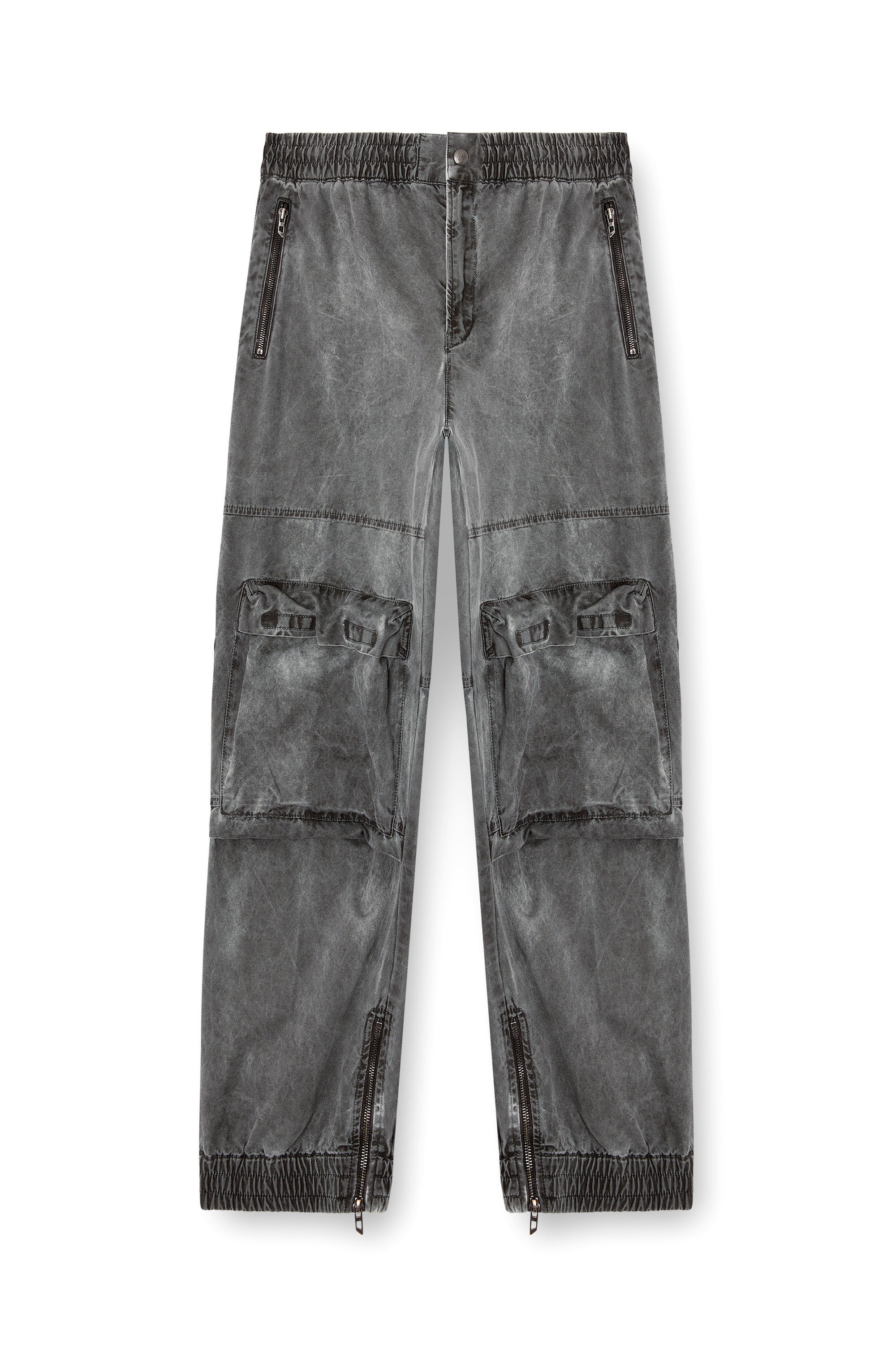 Diesel - P-BEECK, Man's Cargo pants in cotton twill in Grey - 3