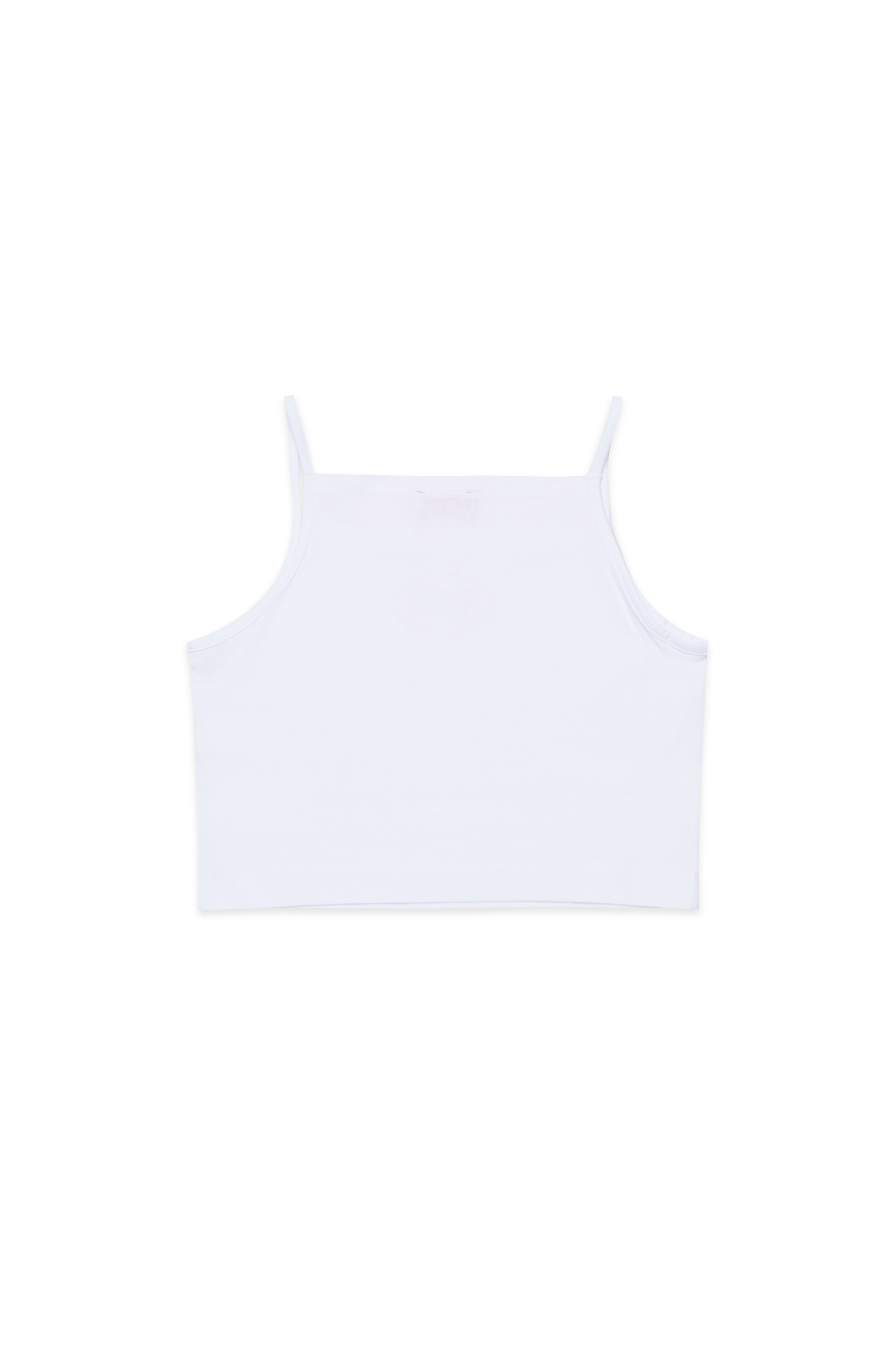 Diesel - TEDIM, Woman's Crop top with thin straps in White - 2
