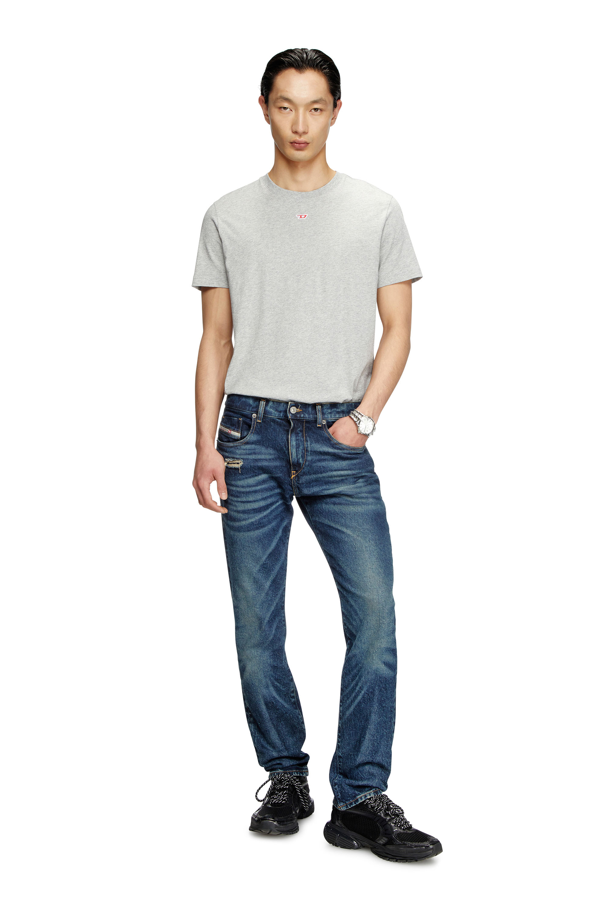 Diesel - Man's Slim Jeans 2019 D-Strukt 007Y3, Dark Blue - 2