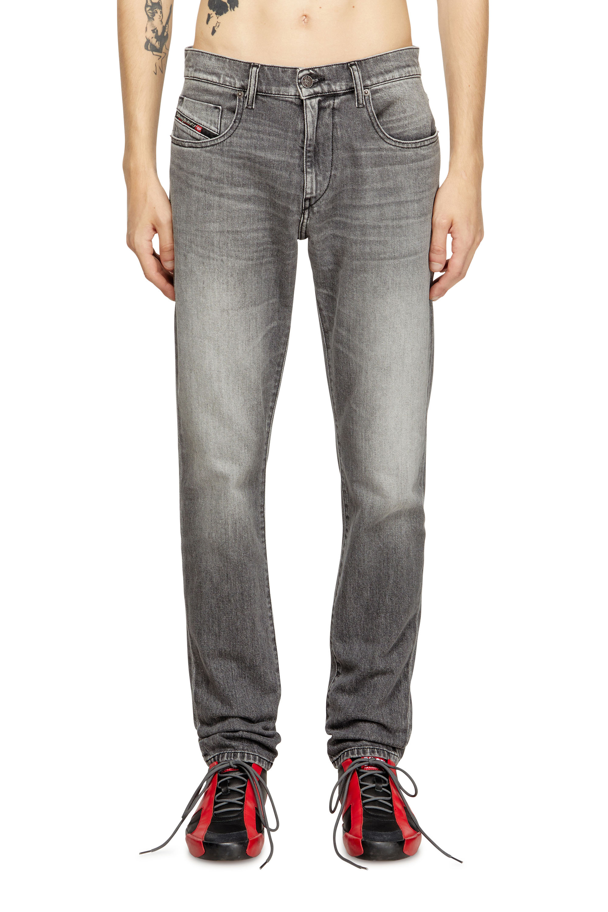 Slim Jeans 2019 D-Strukt 09M30, Grey Diesel - Man's Slim Jeans 2019 D-Strukt 09M30, Grey - 3
