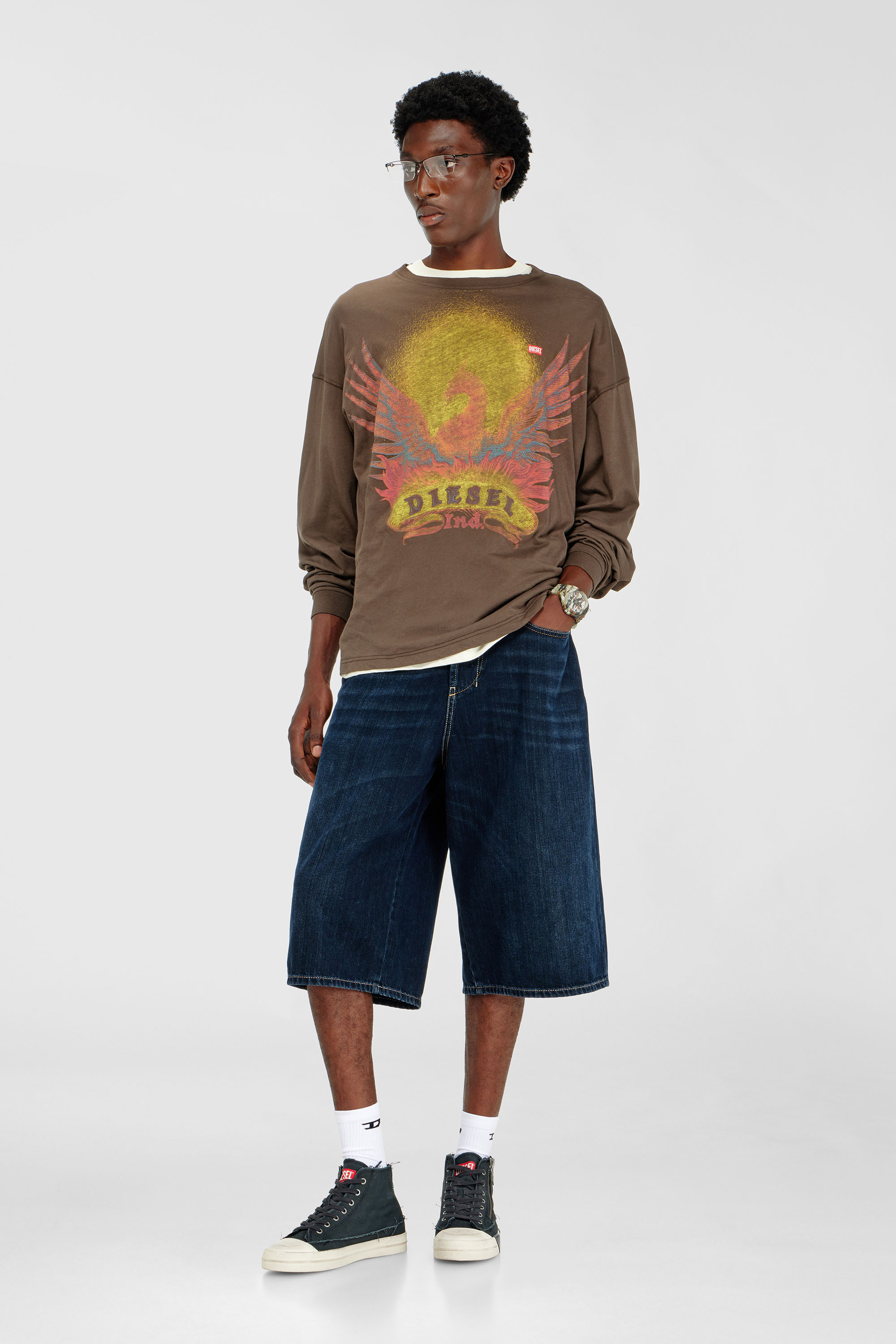 Long sleeve T-shirt with Phoenix graphic