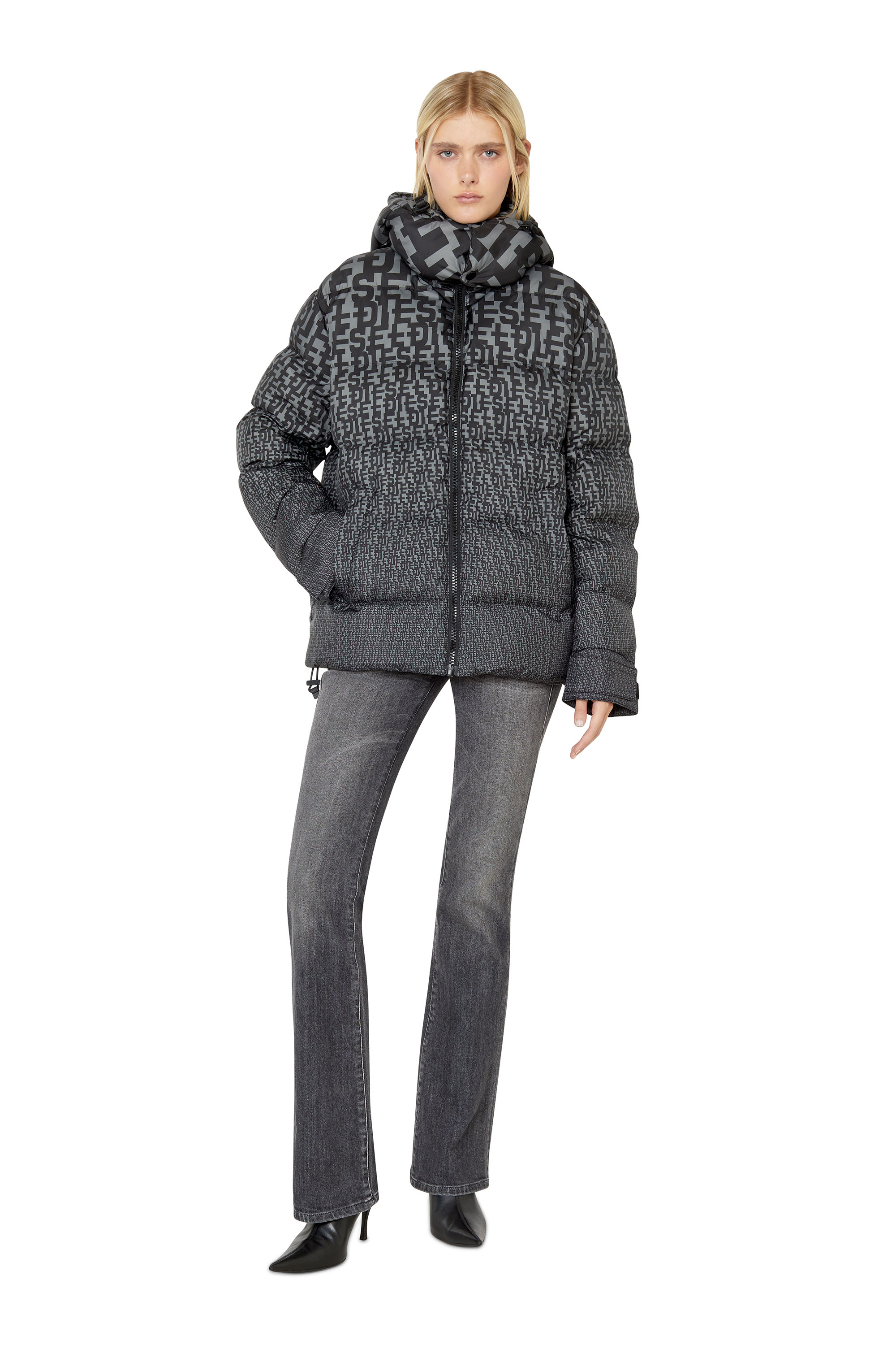 Diesel - 1969 D-Ebbey 09E46 Bootcut and Flare Jeans, Black/Dark grey - Image 5