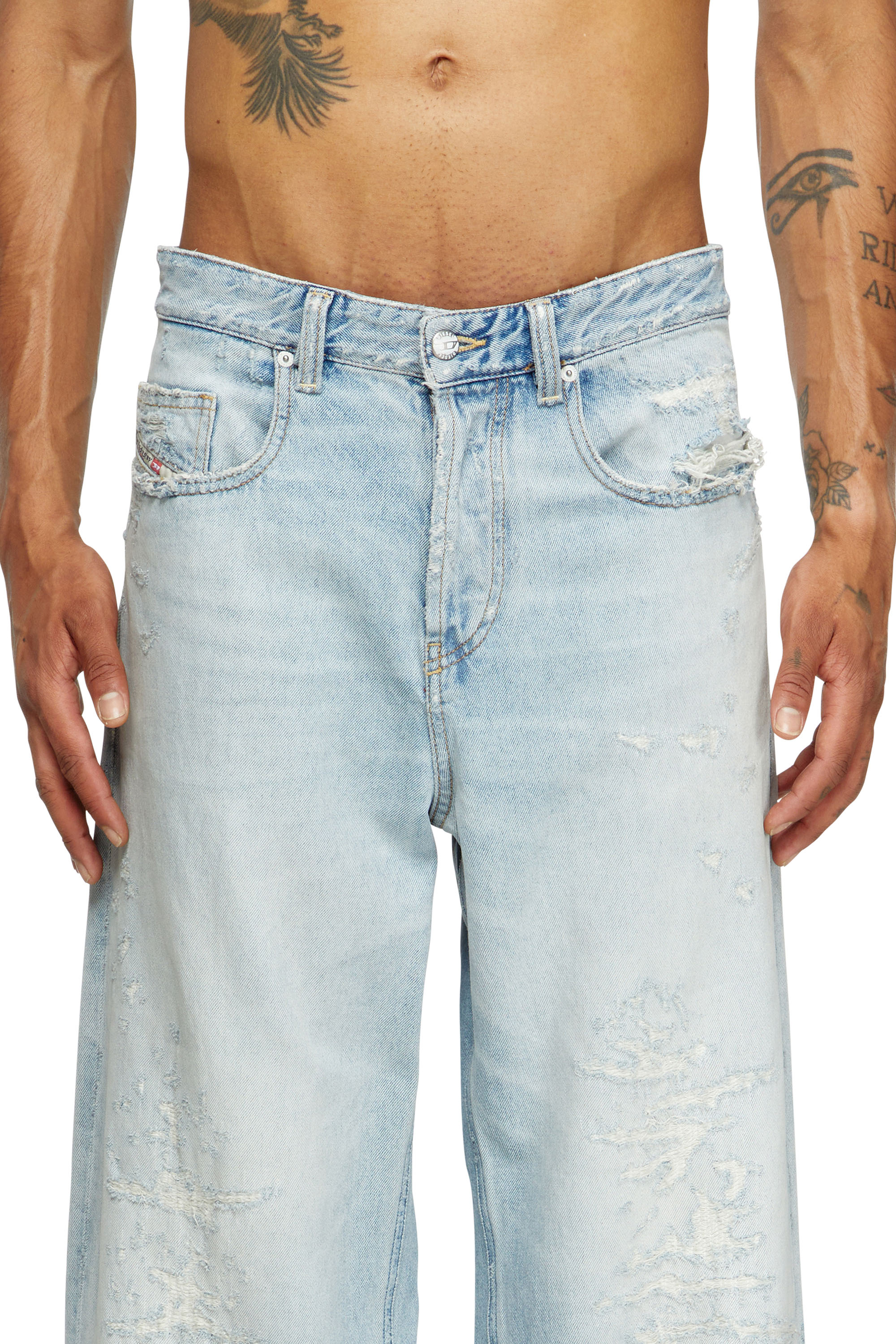 Diesel - Man's Relaxed Jeans 2001 D-Macro 09M53, Light Blue - 5
